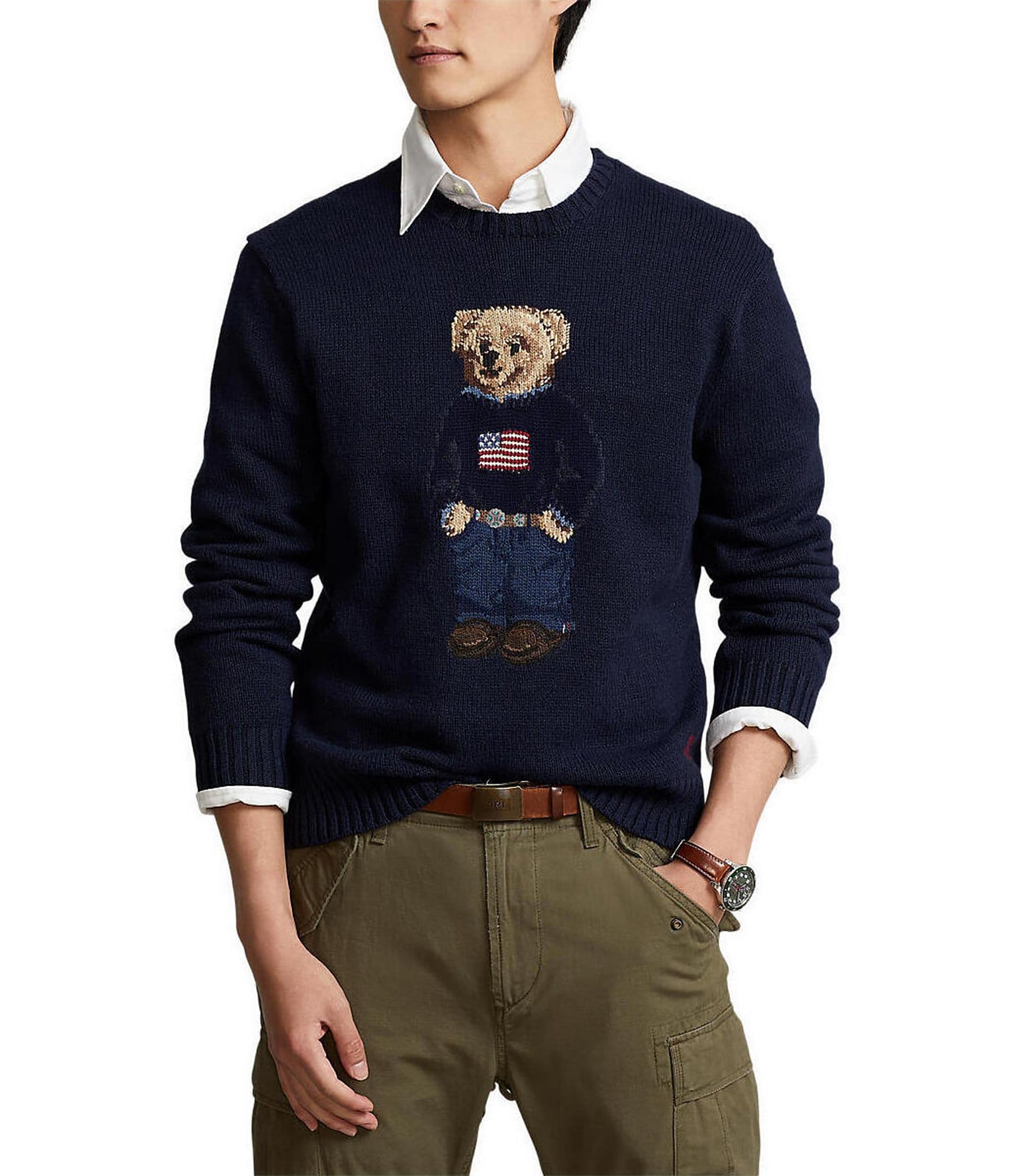 Polo Ralph Lauren Polo Bear Cotton-Linen Sweater | Dillard's