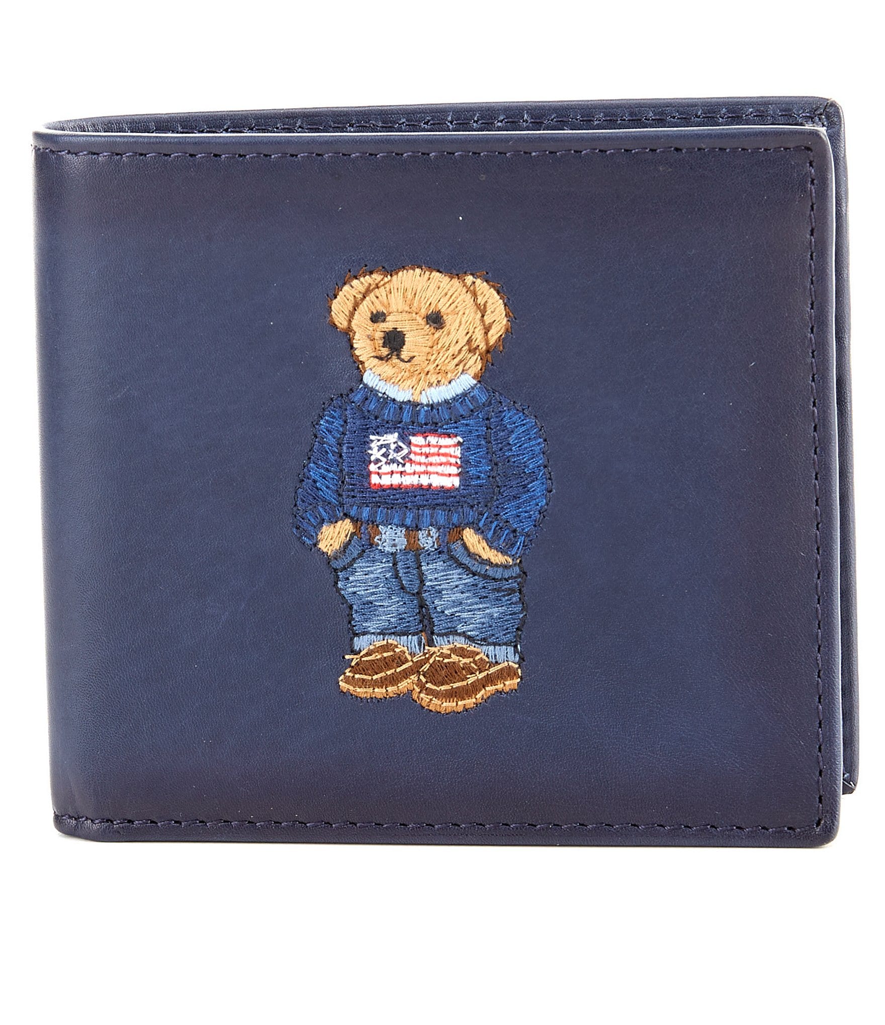 Polo Ralph Lauren Polo Bear Leather Billfold Wallet | Dillard's