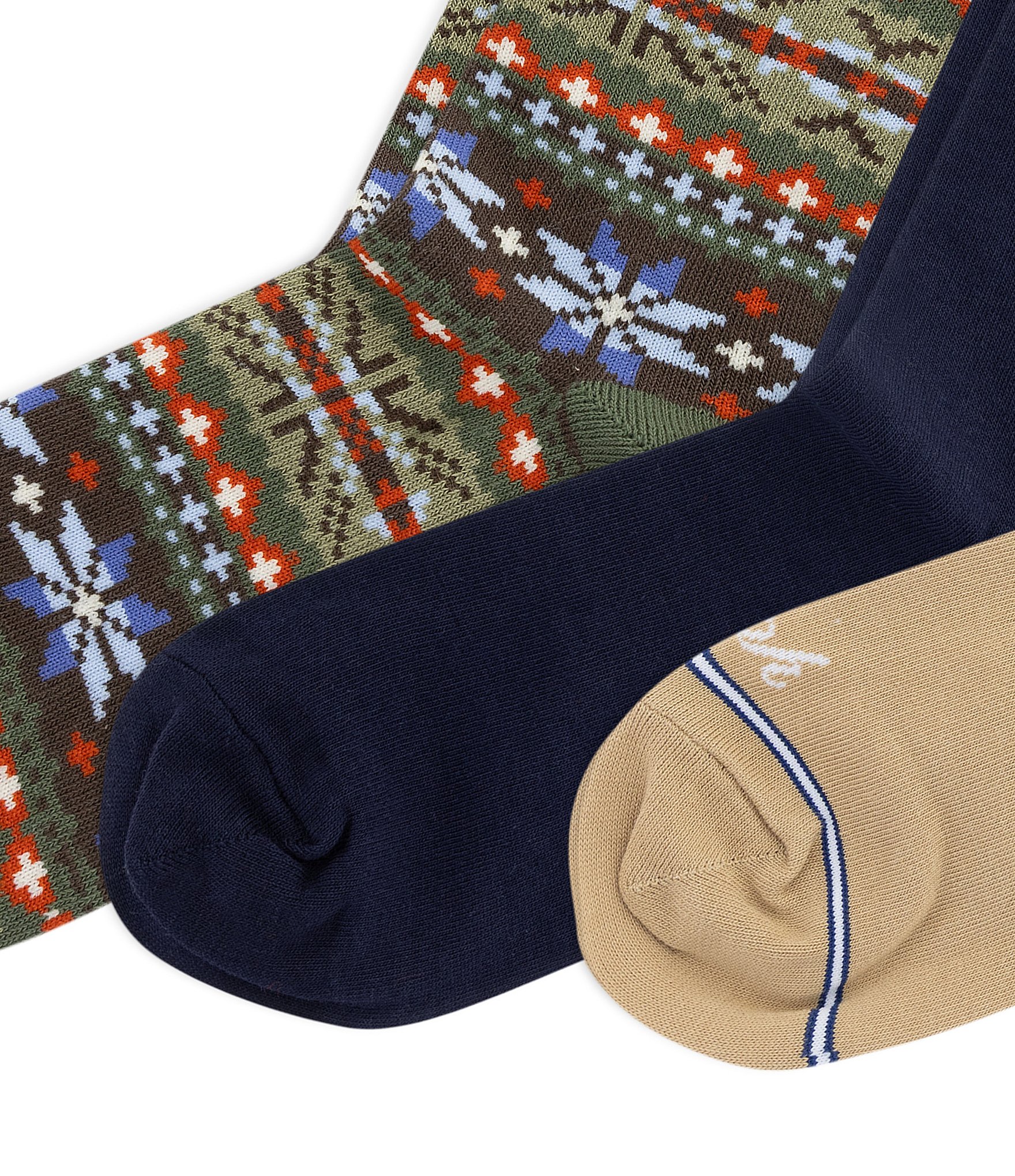 Polo Ralph Lauren Pre Fall Bear Crew Socks, 3 Pack
