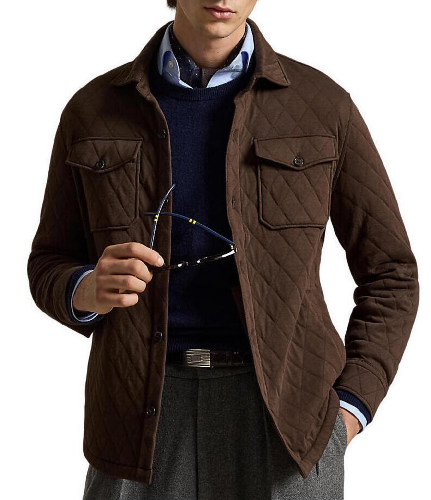 Polo Ralph Lauren Quilted Double-Knit Jersey Overshirt