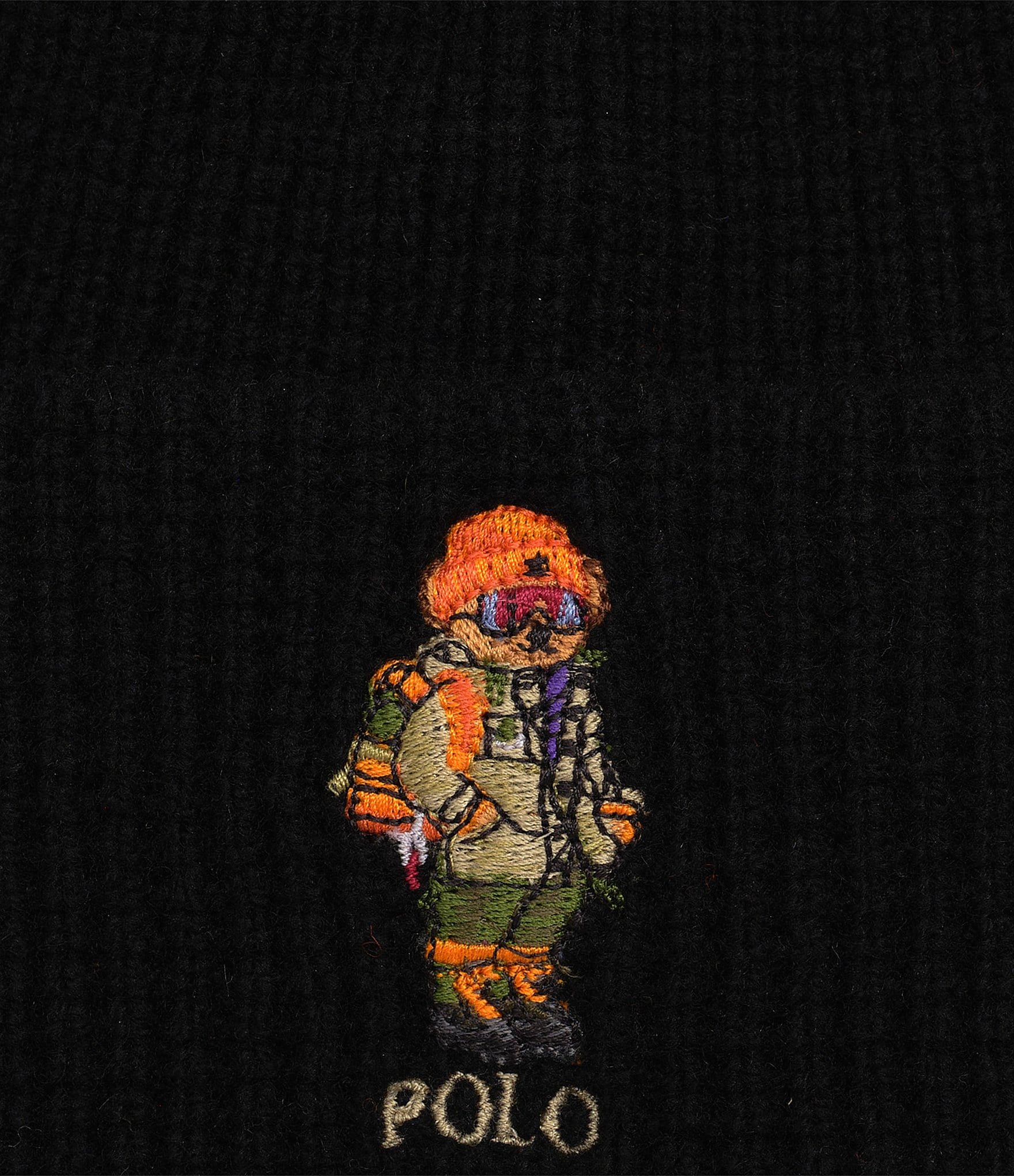 Polo Ralph Lauren Red Rocks Bear Wool-Rich Beanie