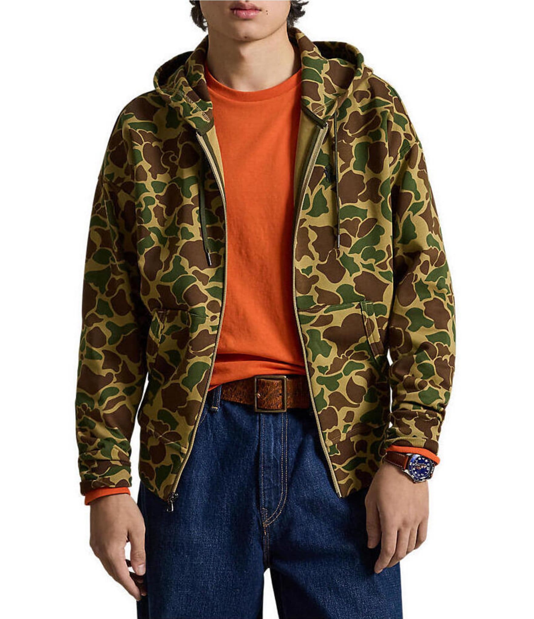 Polo Ralph Lauren Relaxed Fit Camo Double-Knit Hoodie
