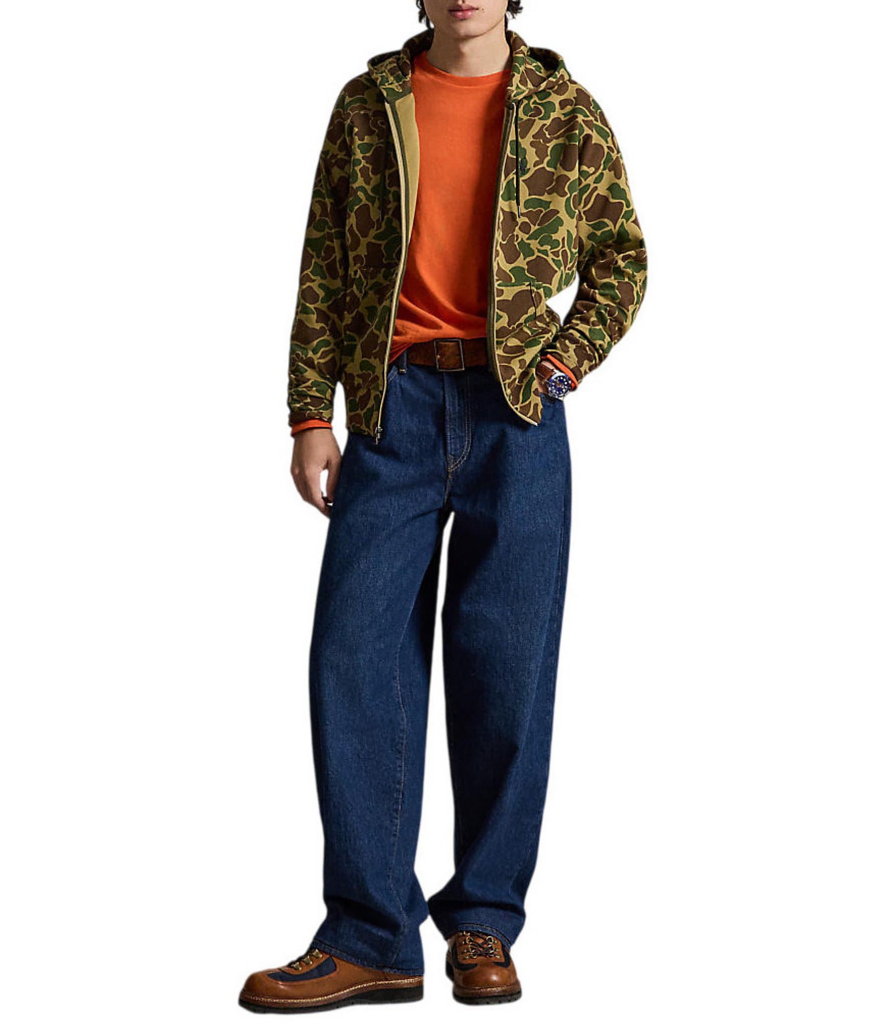 Polo Ralph Lauren Relaxed Fit Camo Double-Knit Hoodie
