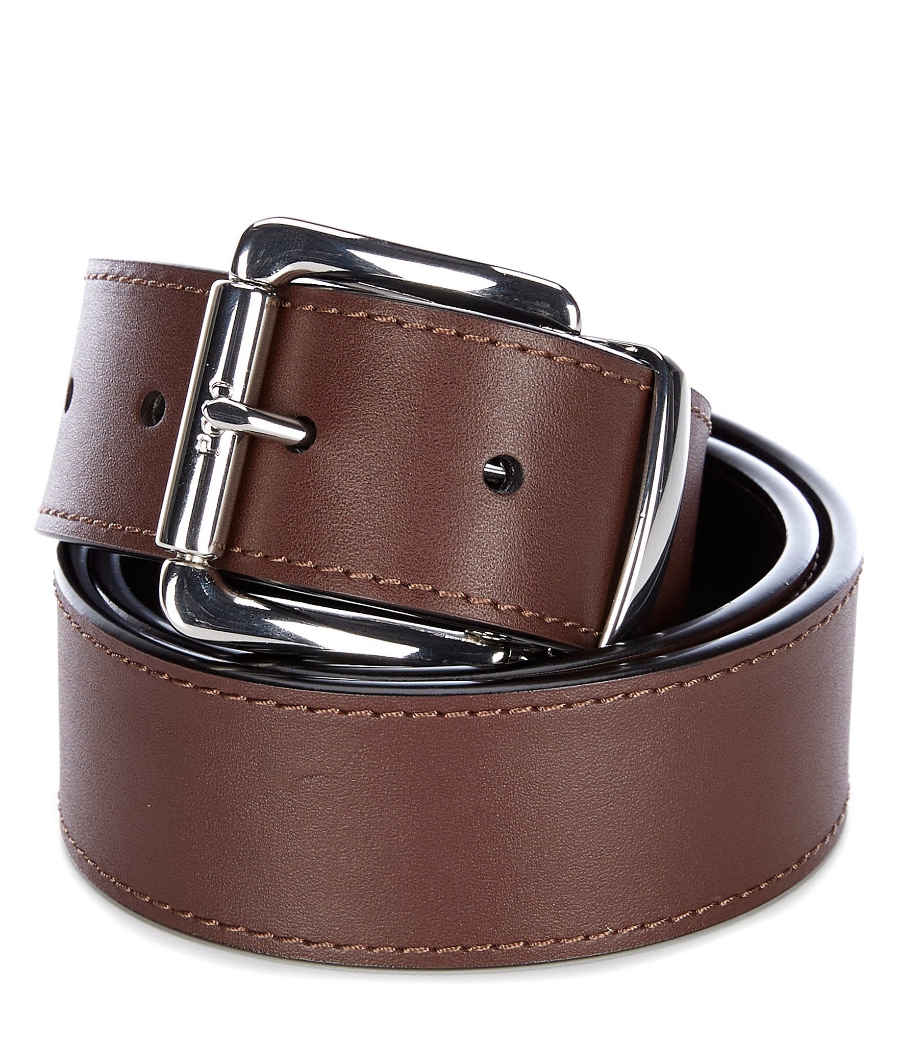Polo Ralph Lauren Reversible Silver Buckle Leather Belt | Dillard's