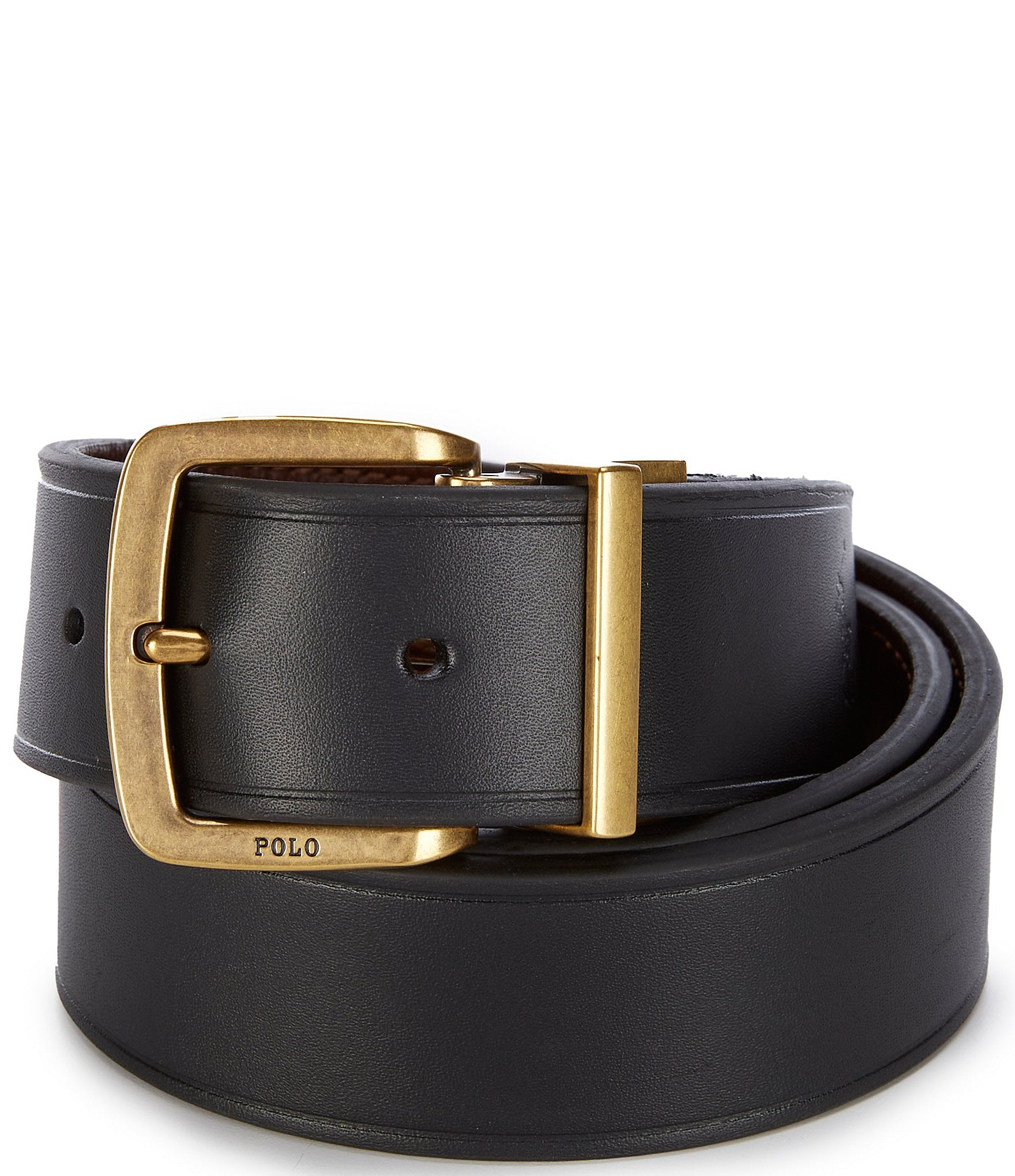 Polo Ralph Lauren Metal Buckle Reversible Leather Belt