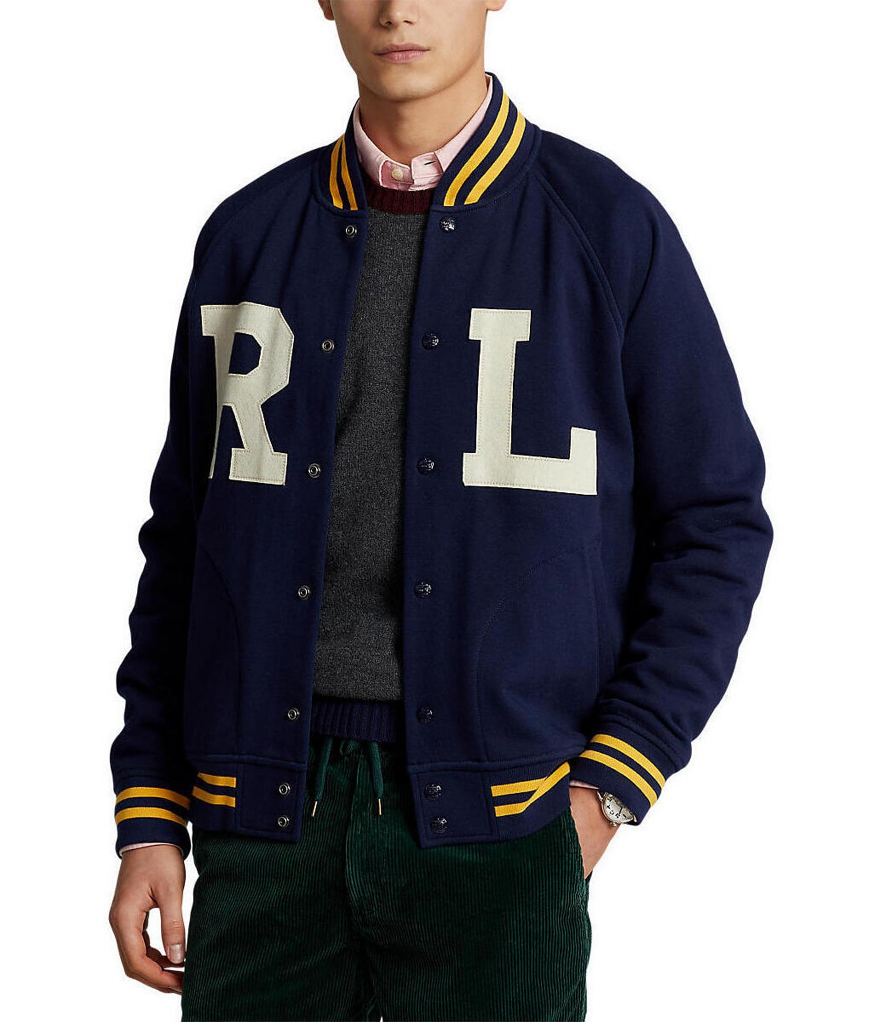 Polo Ralph Lauren RL Letterman Fleece Jacket | Dillard's