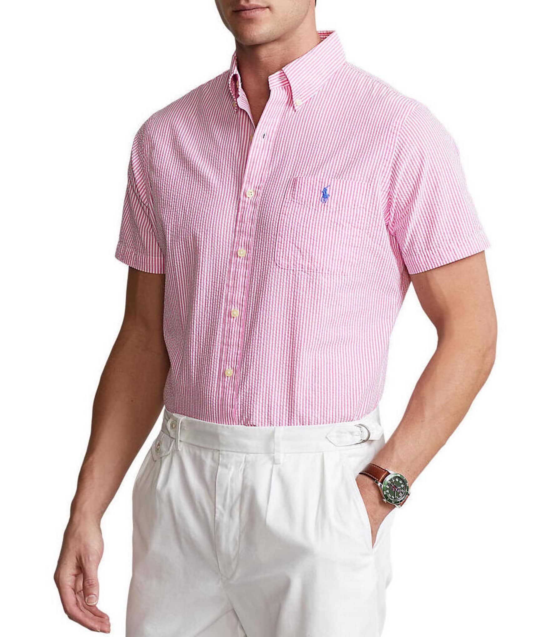 Polo Ralph Lauren RL Prepster Classic-Fit Seersucker Short-Sleeve Woven  Shirt | Dillard's