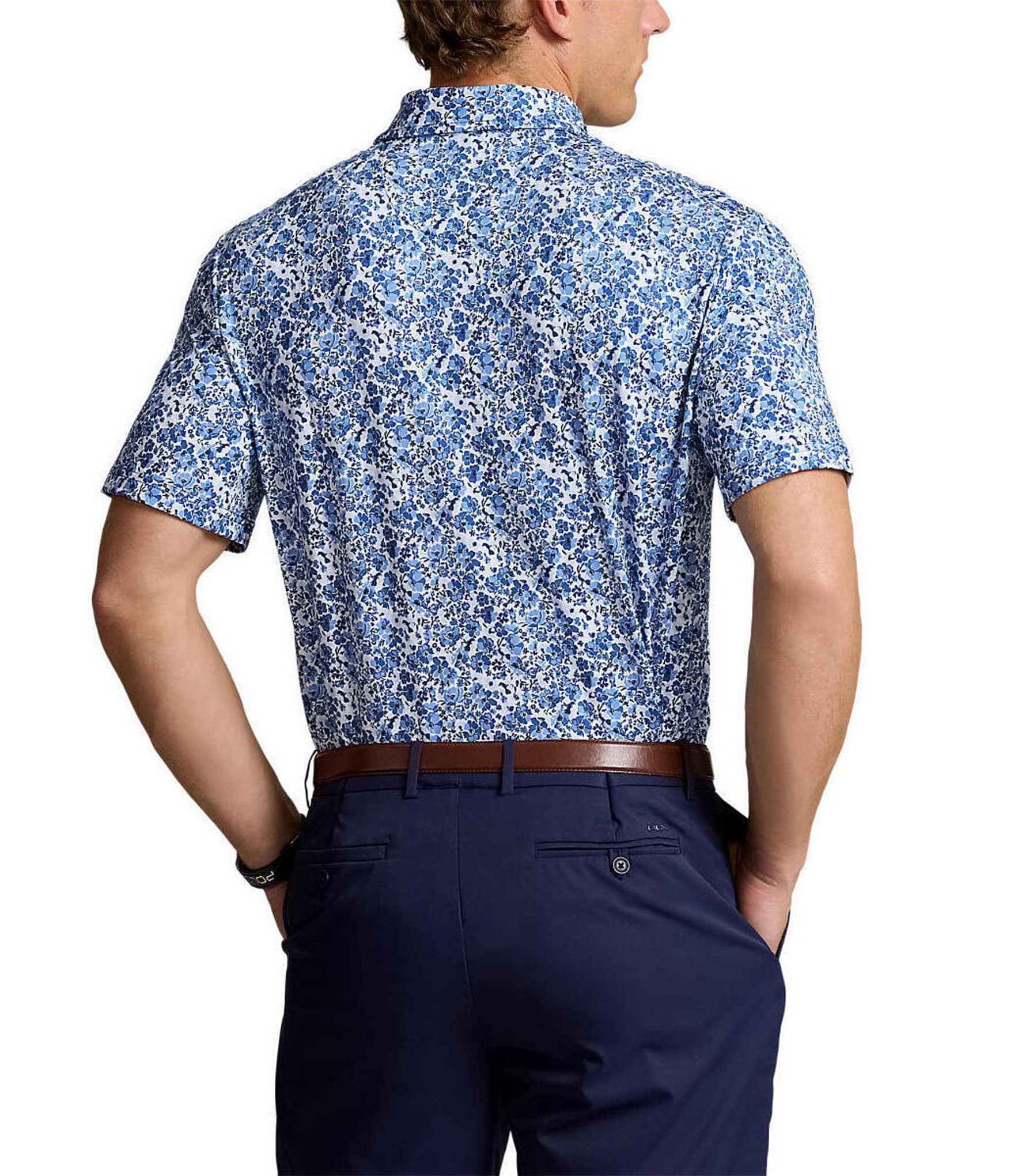 Polo Ralph Lauren RLX Golf Classic-Fit Performance Stretch Floral Print Short Sleeve Polo Shirt