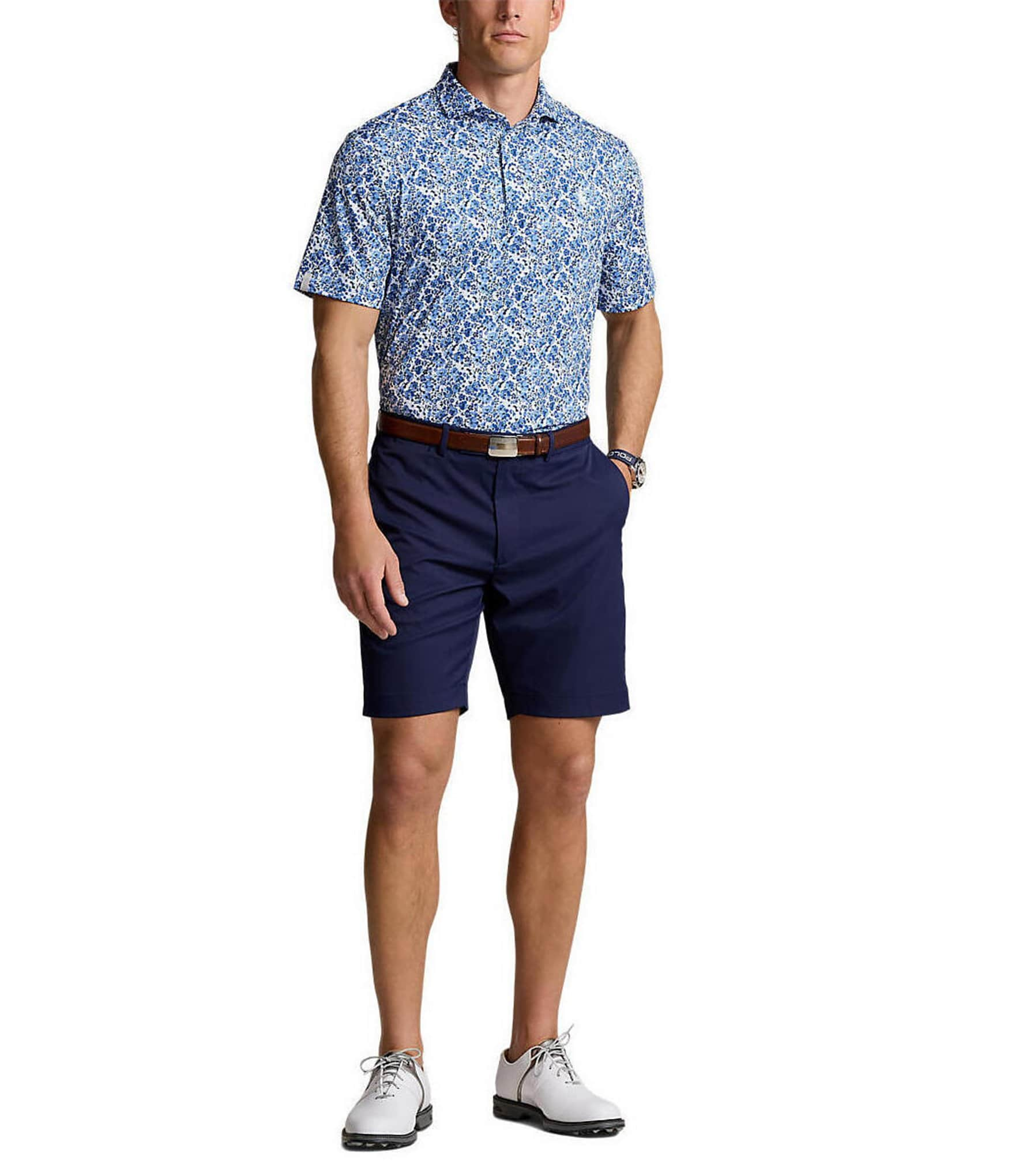 Polo Ralph Lauren RLX Golf Classic-Fit Performance Stretch Floral Print Short Sleeve Polo Shirt