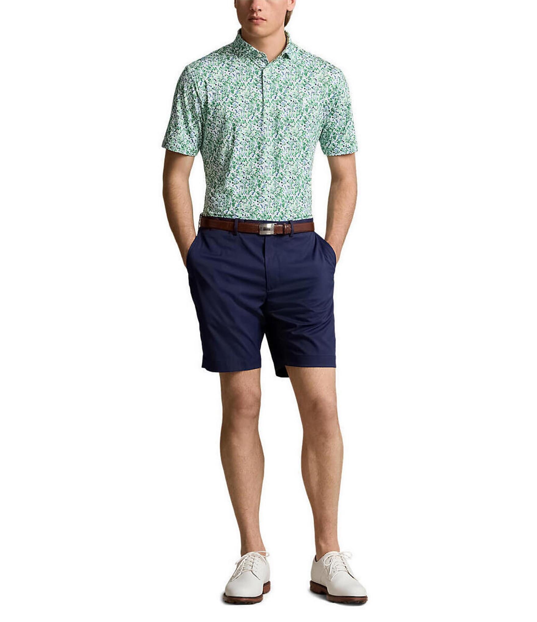 Polo Ralph Lauren RLX Golf Classic-Fit Performance Stretch Floral Print Short Sleeve Polo Shirt