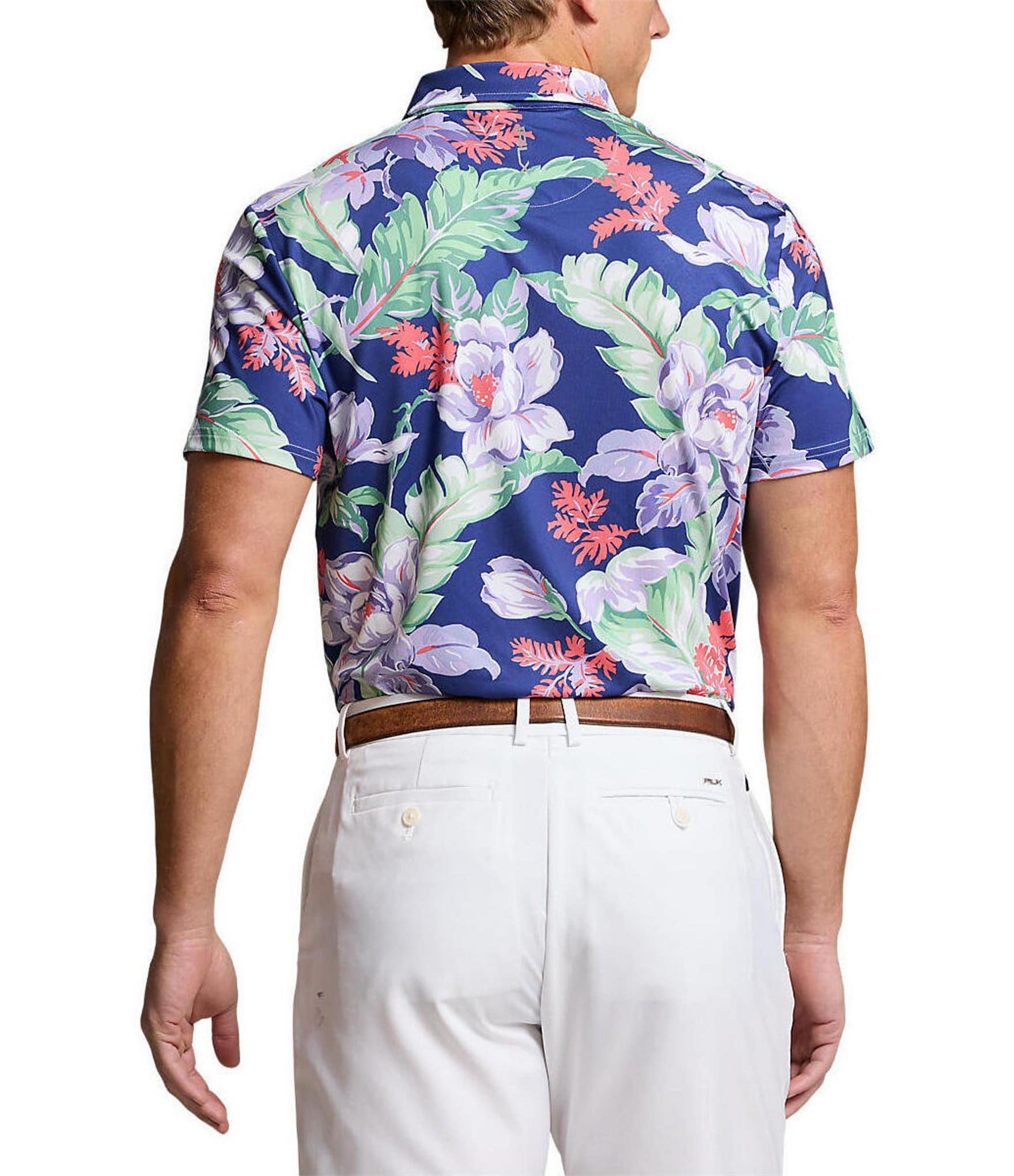 Polo Ralph Lauren RLX Golf Floral Print Performance Stretch Short Sleeve Polo Shirt