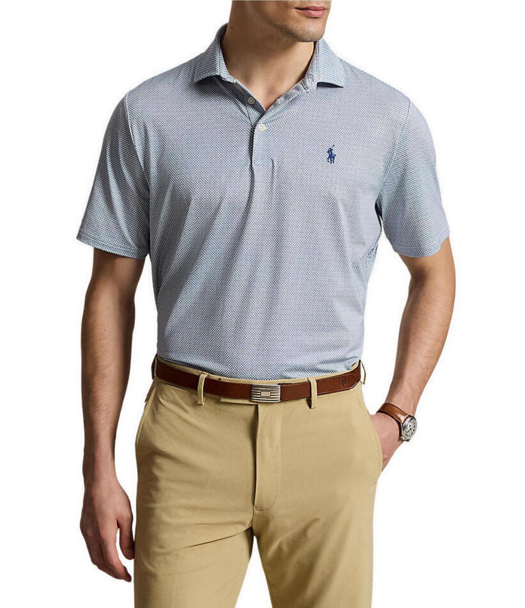 Polo Ralph Lauren RLX Golf Geometric Print Short Sleeve Polo Shirt
