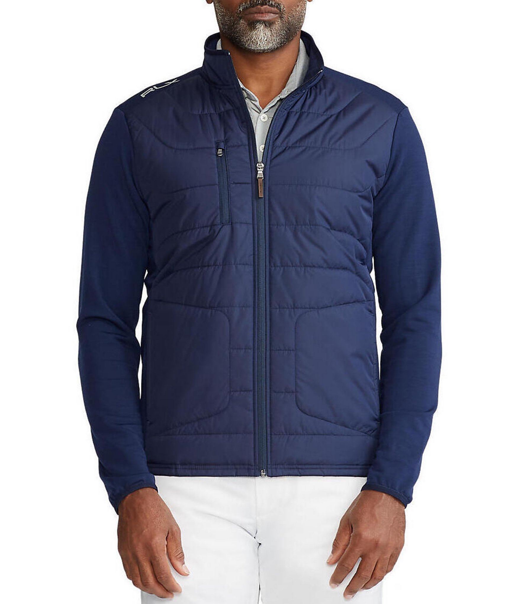 rlx paneled stretch terry jacket