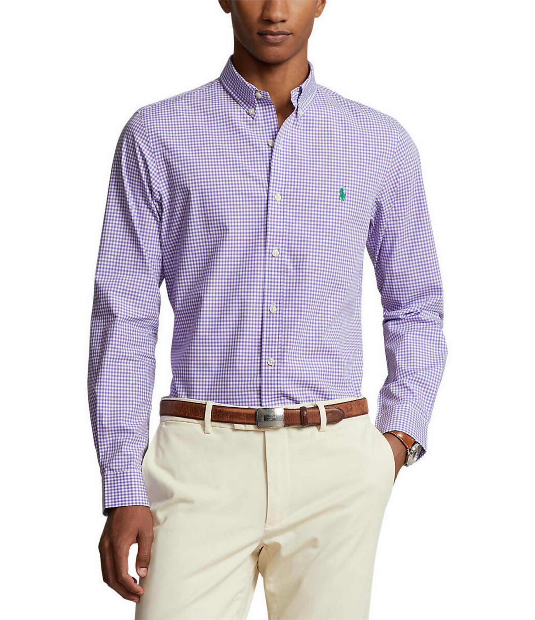 Polo Ralph Lauren Big & Tall Gingham Oxford Long-Sleeve Woven