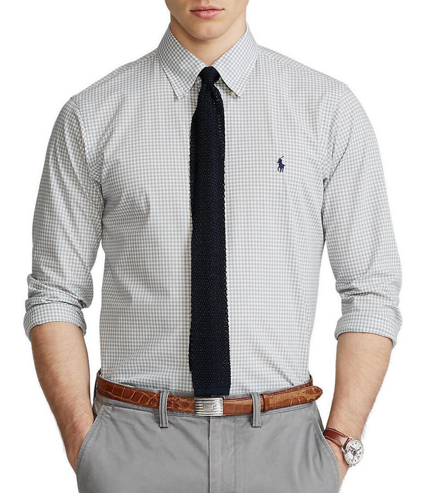 Polo Ralph Lauren Slim-Fit Stretch Poplin Long-Sleeve Woven Shirt ...