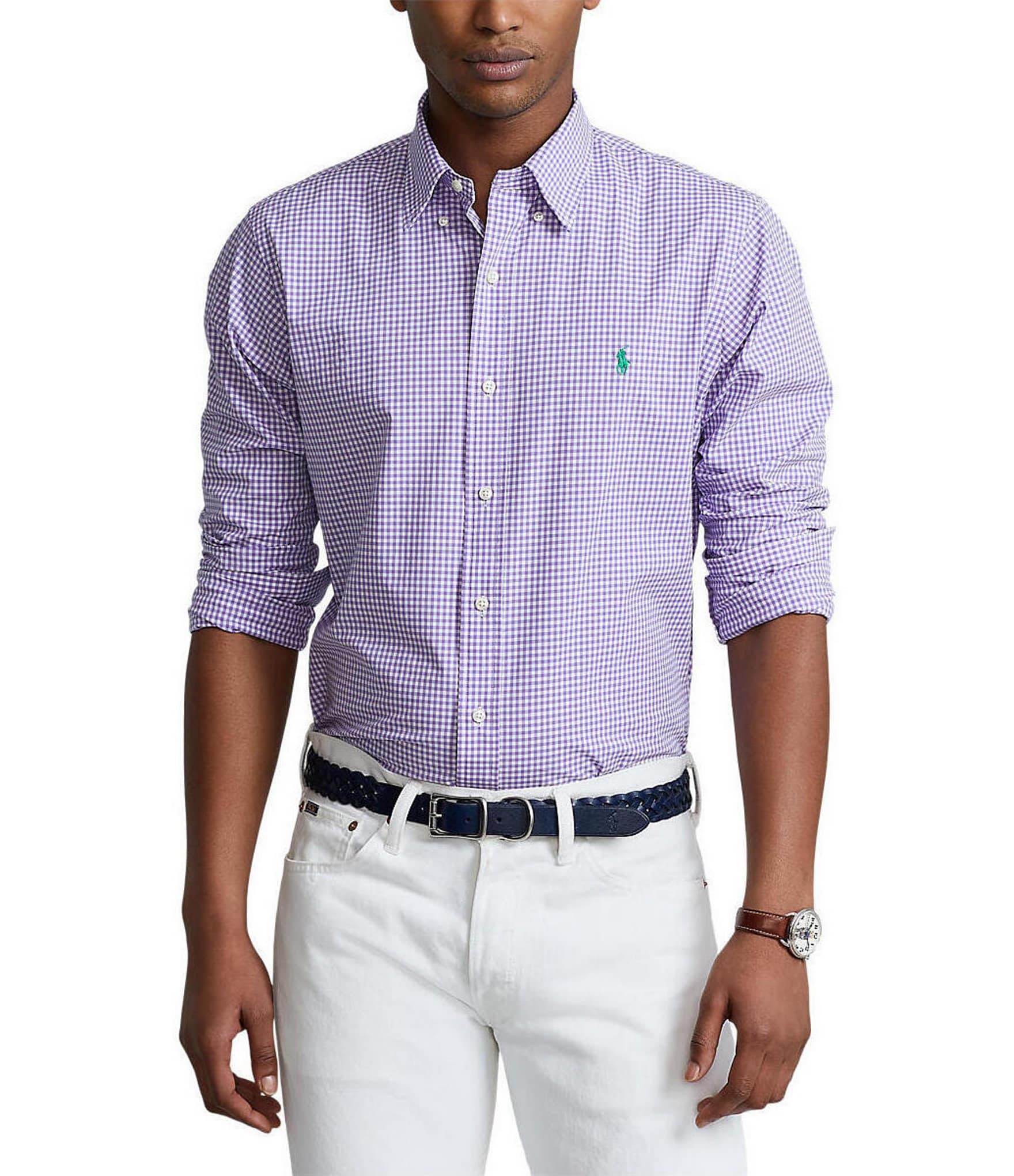 Polo Ralph Lauren Slim-Fit Stretch Poplin Long-Sleeve Woven Shirt |  Dillard's