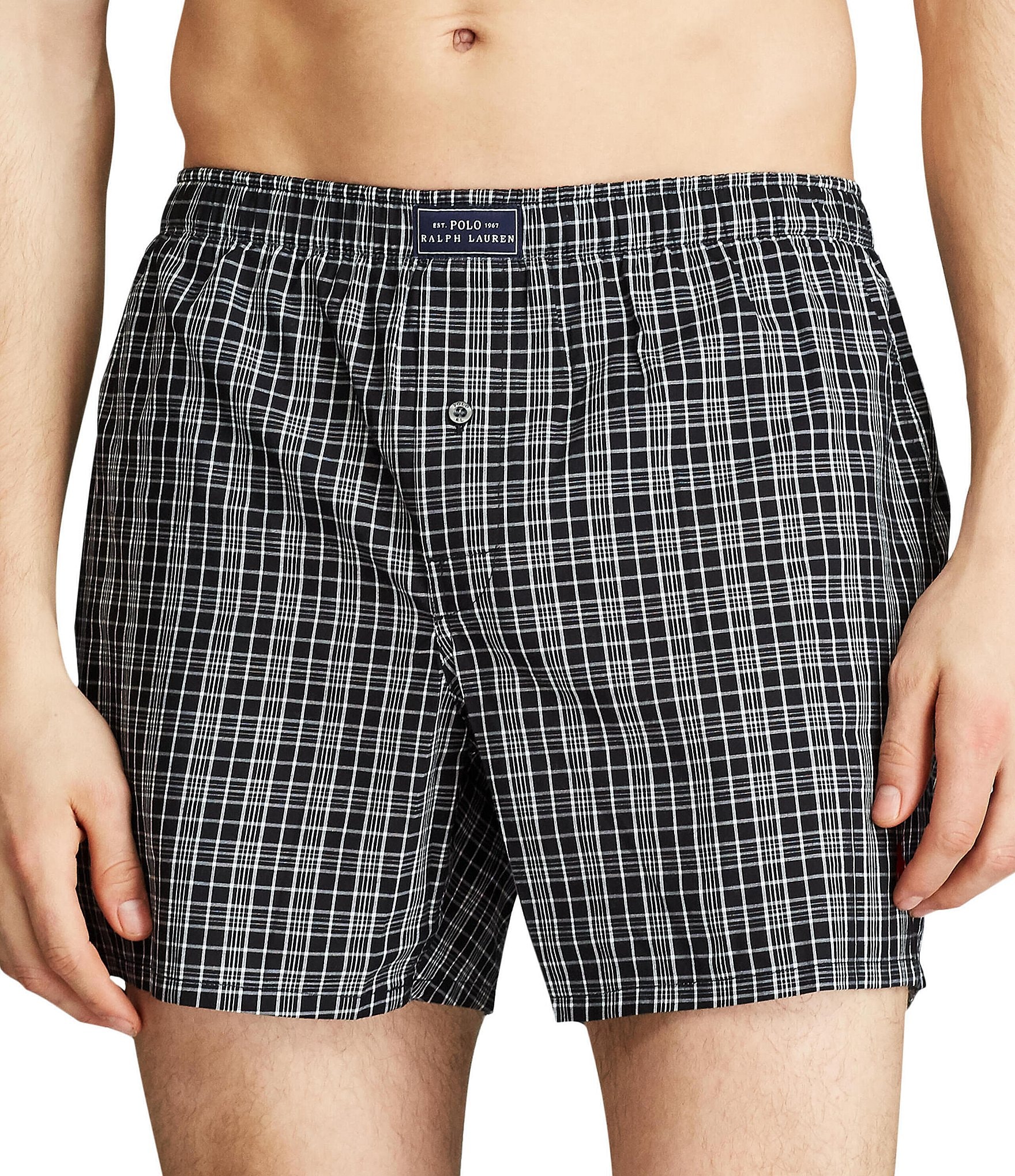 Polo Ralph Lauren Smith Black Plaid Woven Boxers