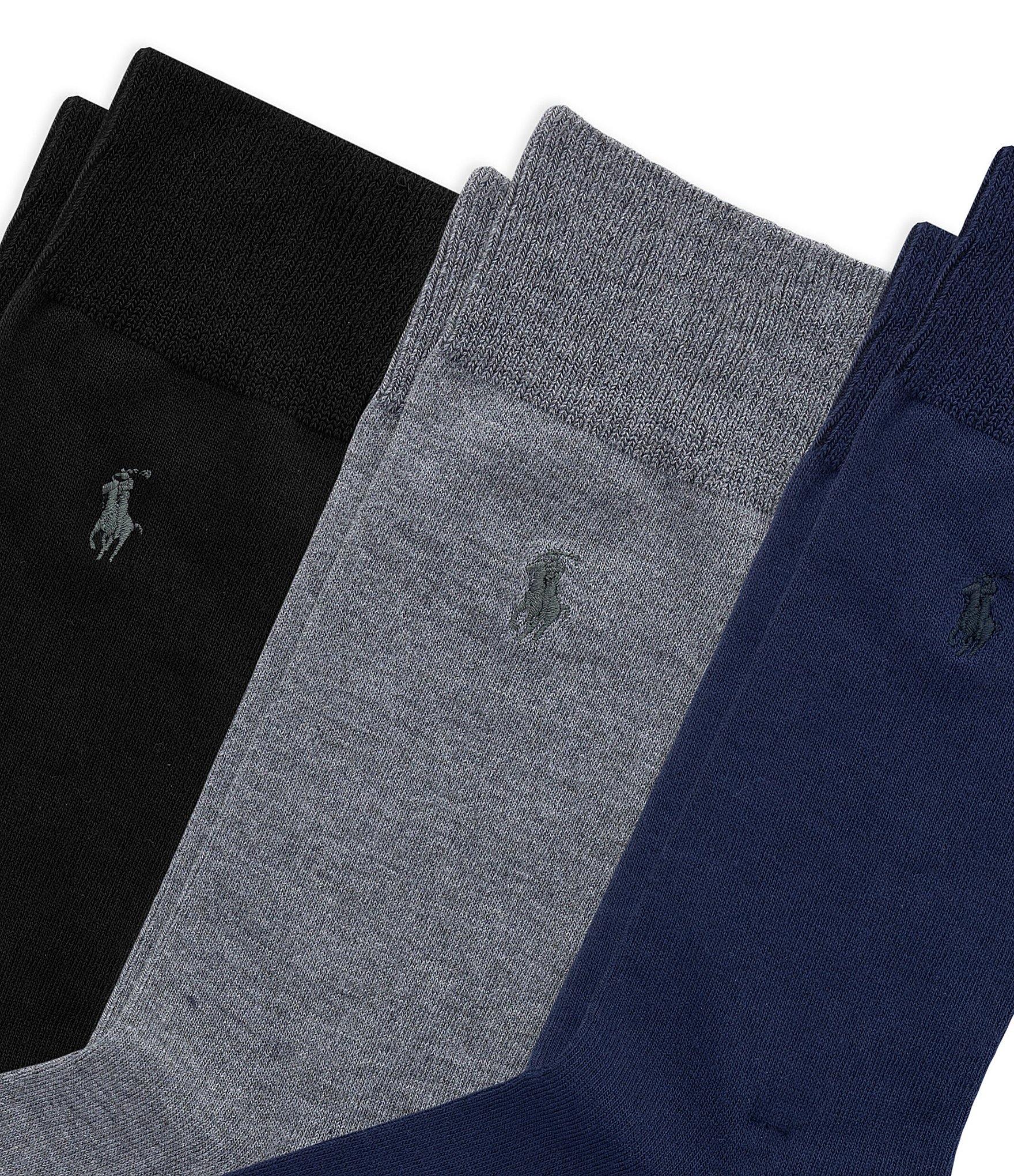 Polo Ralph Lauren Soft Tech Rayon Dress Sock 3-Pack