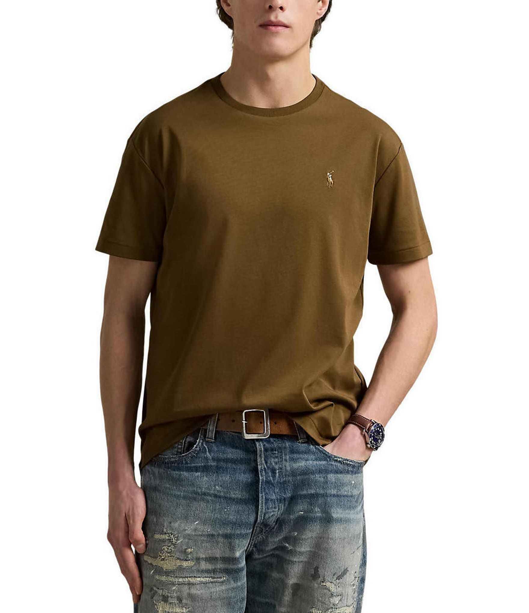Tシャツ・カットソー POLO RALPH LAUREN Soft touch cotton t-shirt Bianco Polo Ralph Lauren Soft Cotton Short Sleeve T-Shirt | Dillard's