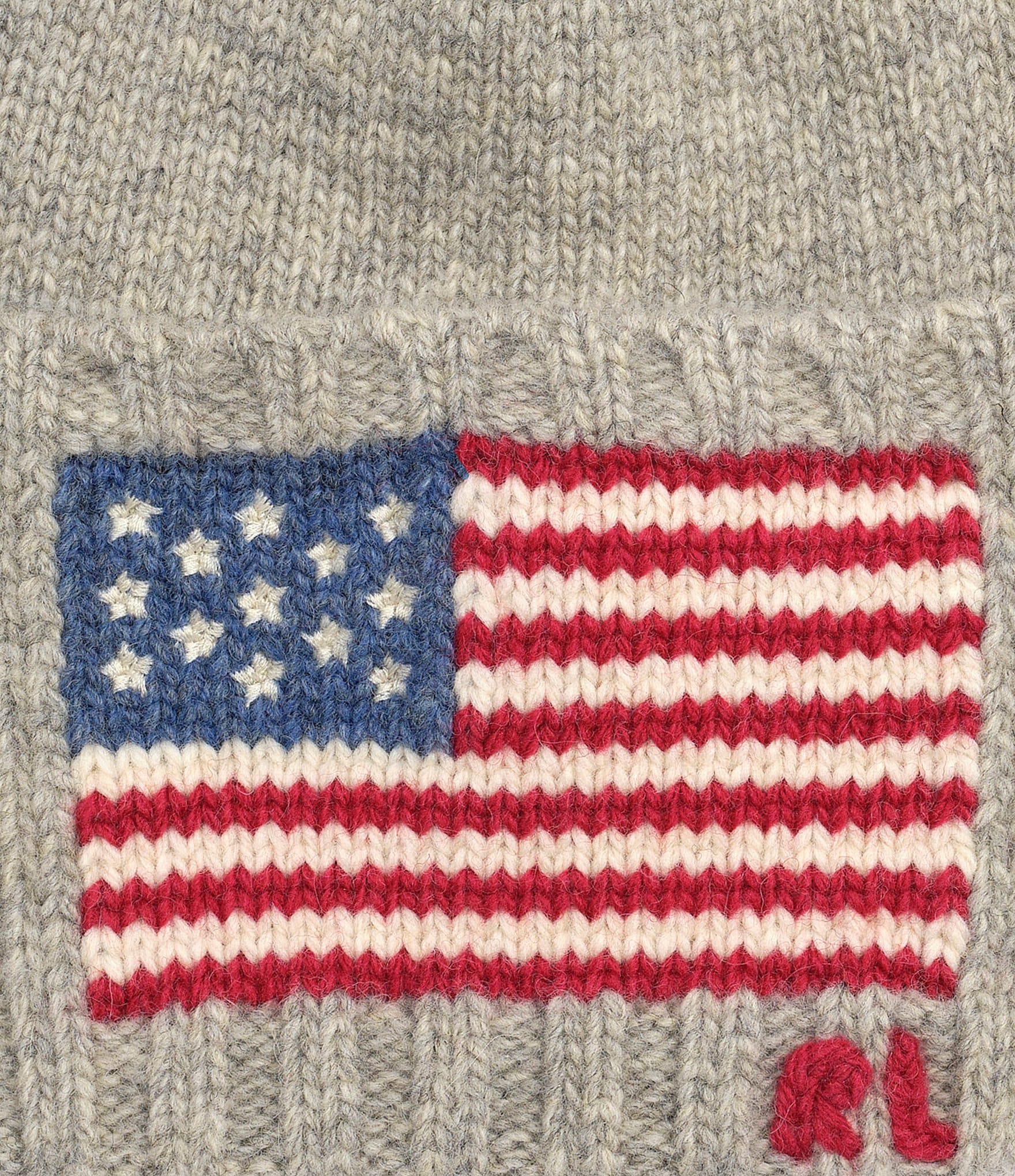 Polo Ralph Lauren Solid American Flag Wool-Rich Beanie