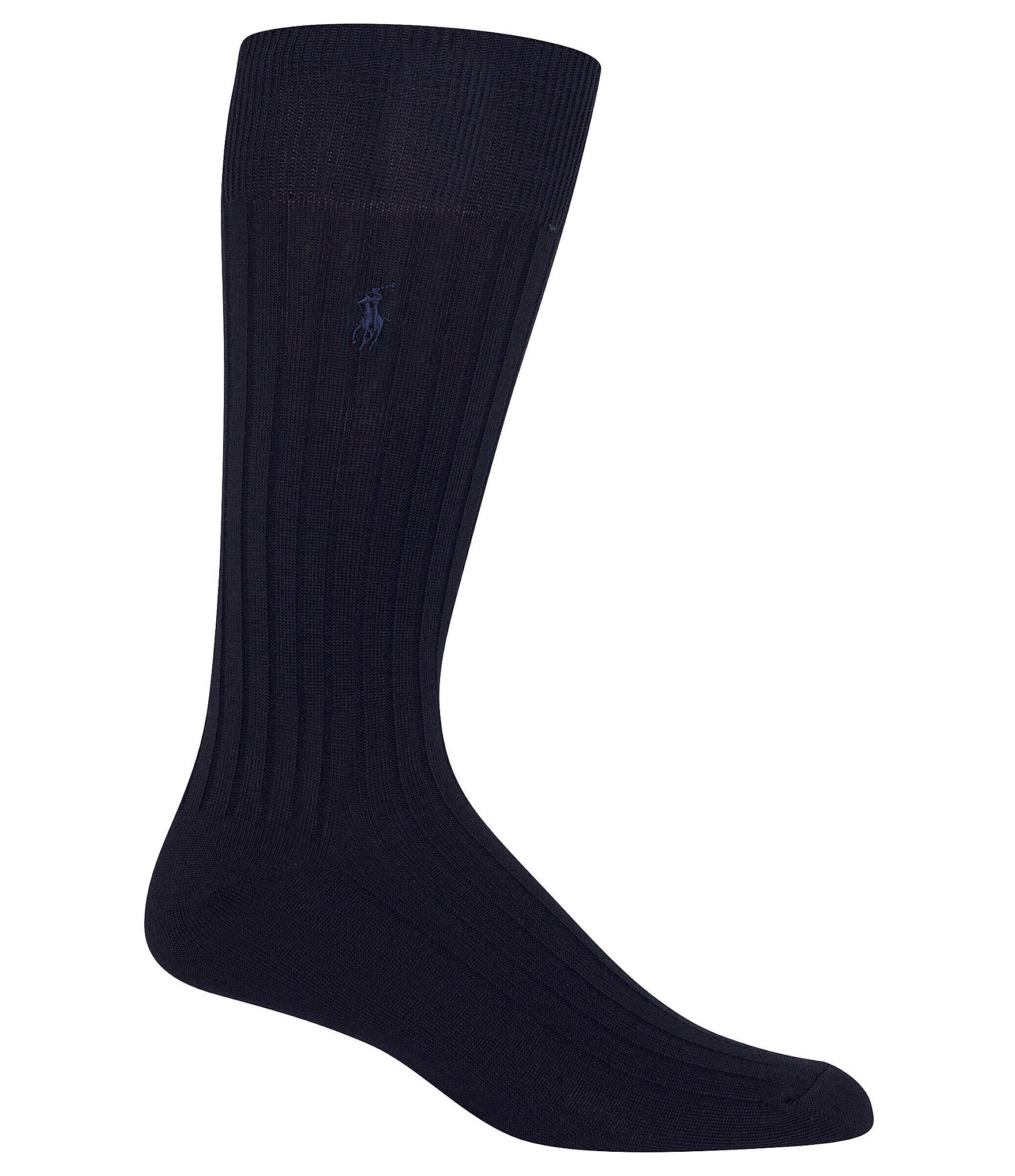 Polo Ralph Lauren Solid Cotton Rib Crew Socks