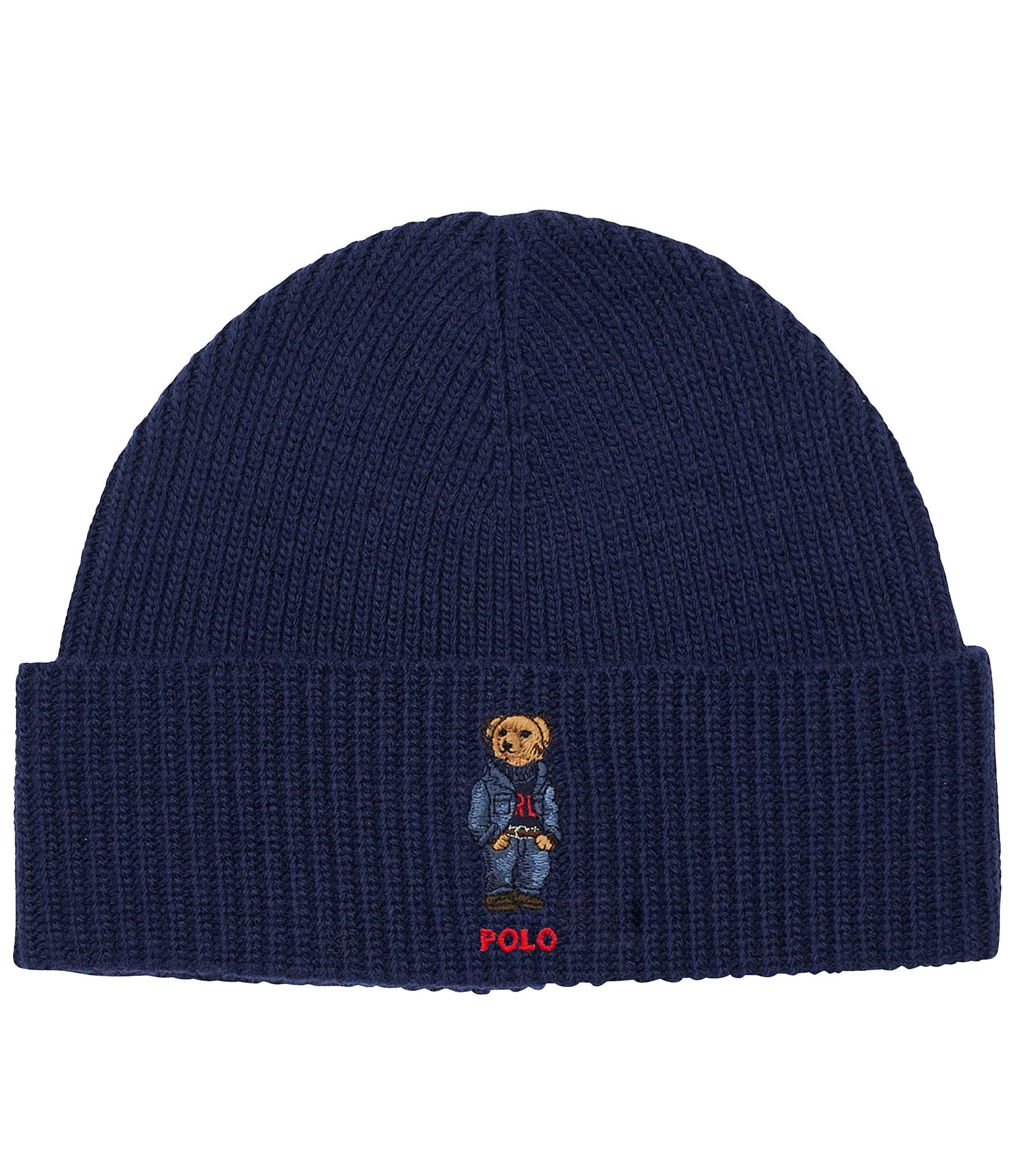 Polo Ralph Lauren Solid Denim Bear Beanie