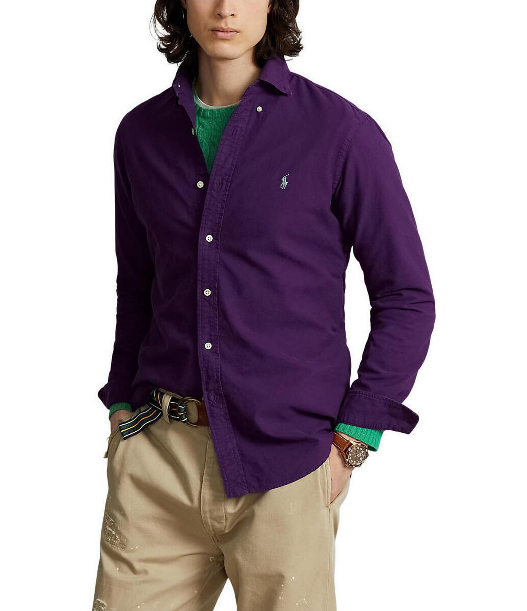 Long Sleeve Auburn Frat Tattersall Shirt, Men's Size Medium | Drake