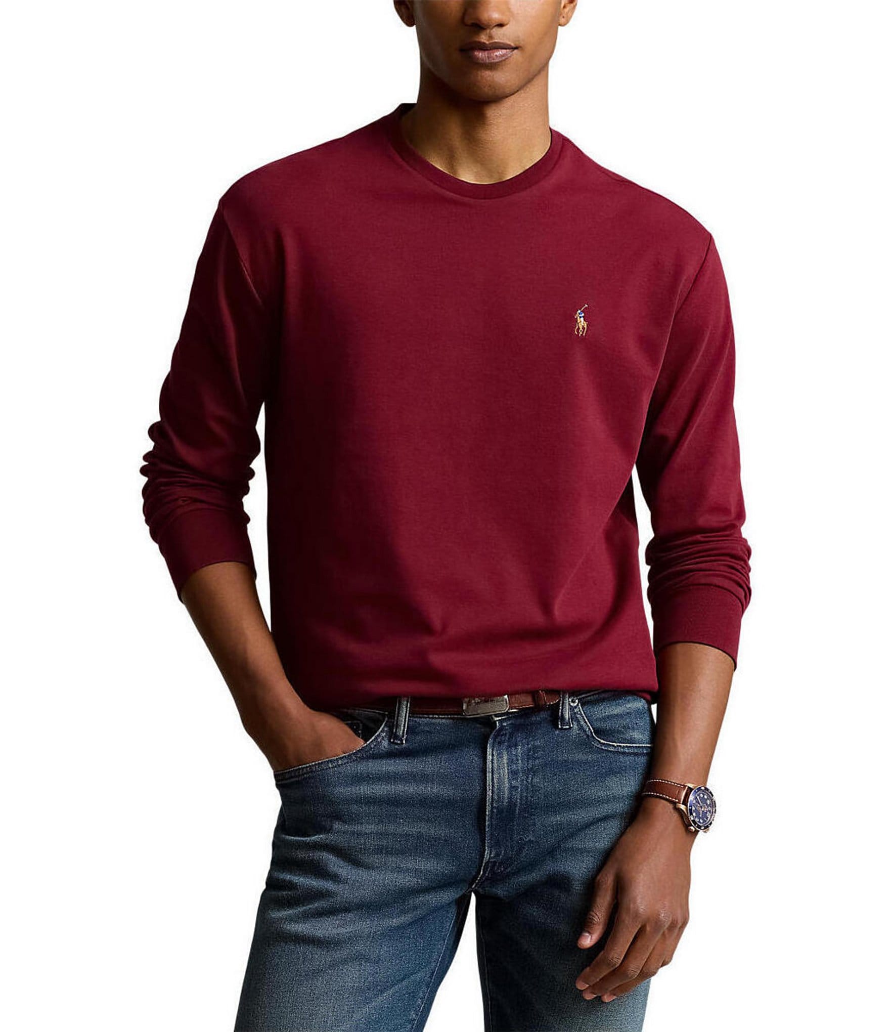 Polo Ralph Lauren Classic-Fit Soft Cotton Long Sleeve T-Shirt