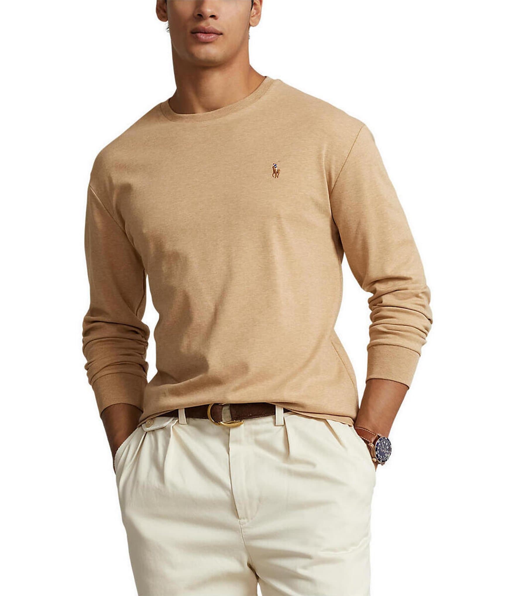 Polo ralph lauren long shop sleeve v neck t shirt