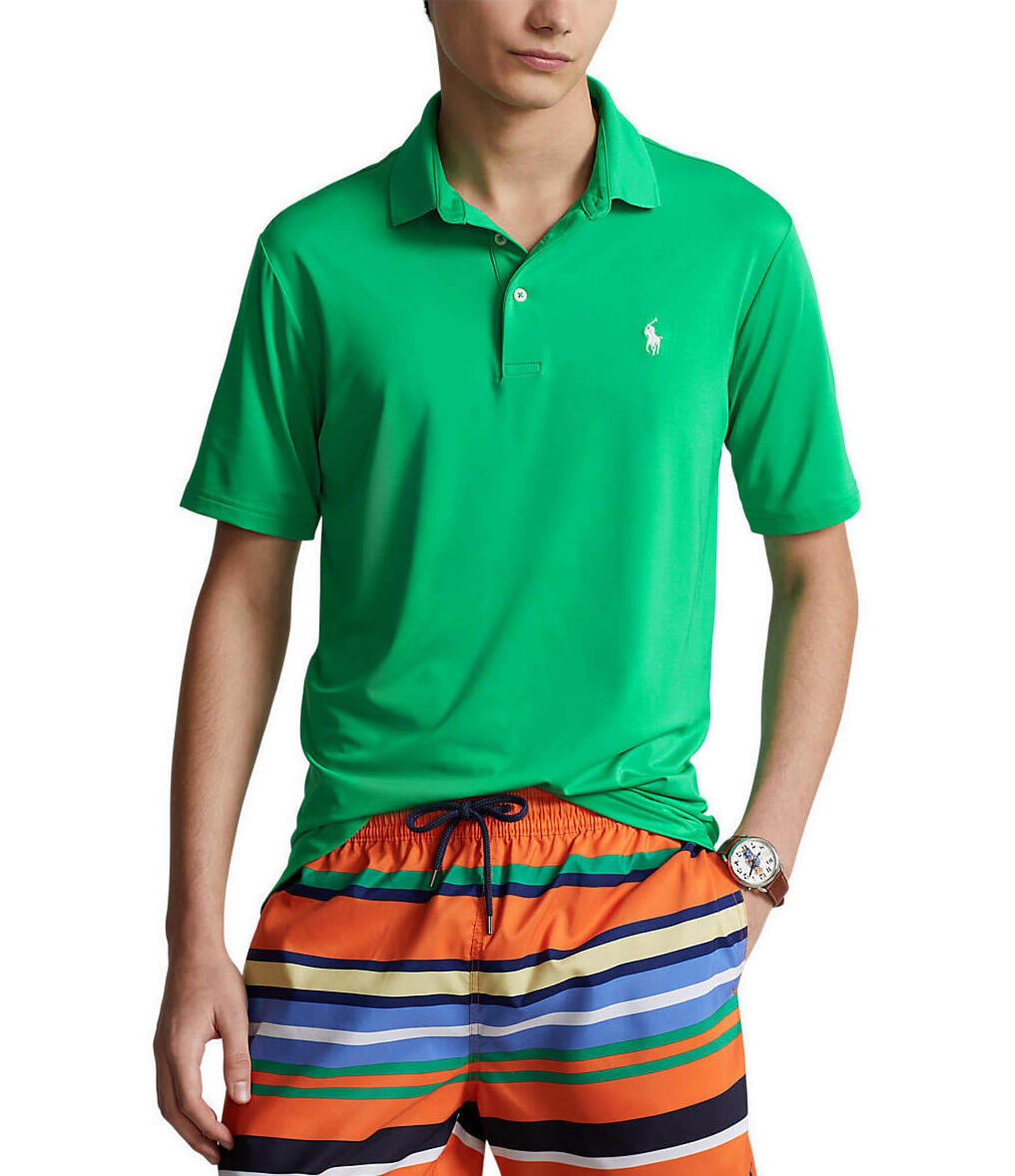 Polo Ralph Lauren Solid Jersey Performance Short-Sleeve Polo Shirt |  Dillard's