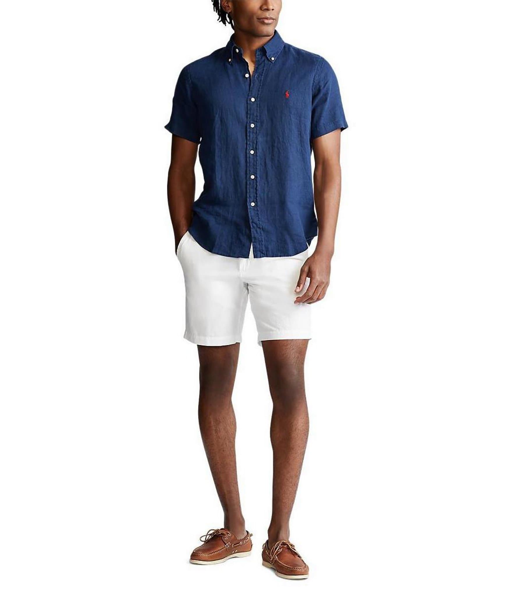 Polo Ralph Lauren Solid Linen Short Sleeve Woven Shirt