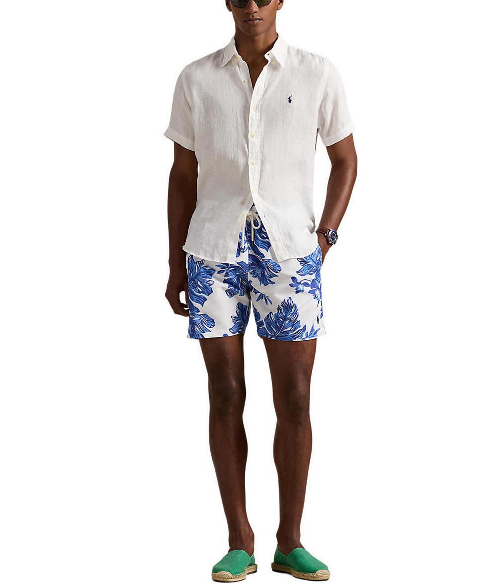 Polo Ralph Lauren Solid Linen Short Sleeve Woven Shirt