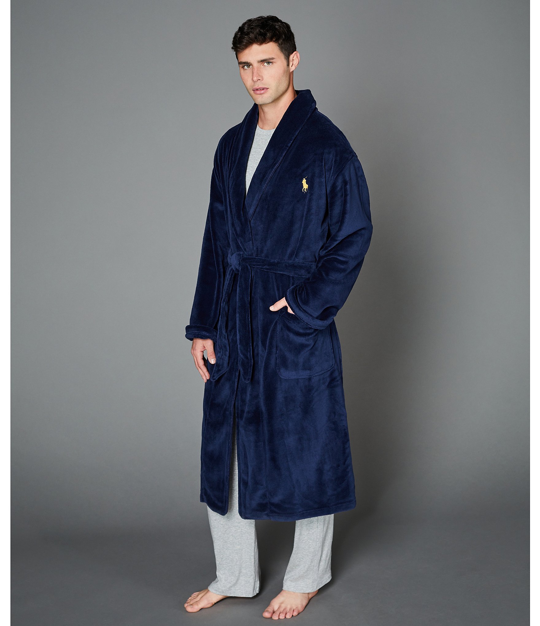 Polo Ralph Lauren Solid Microfiber Plush Robe