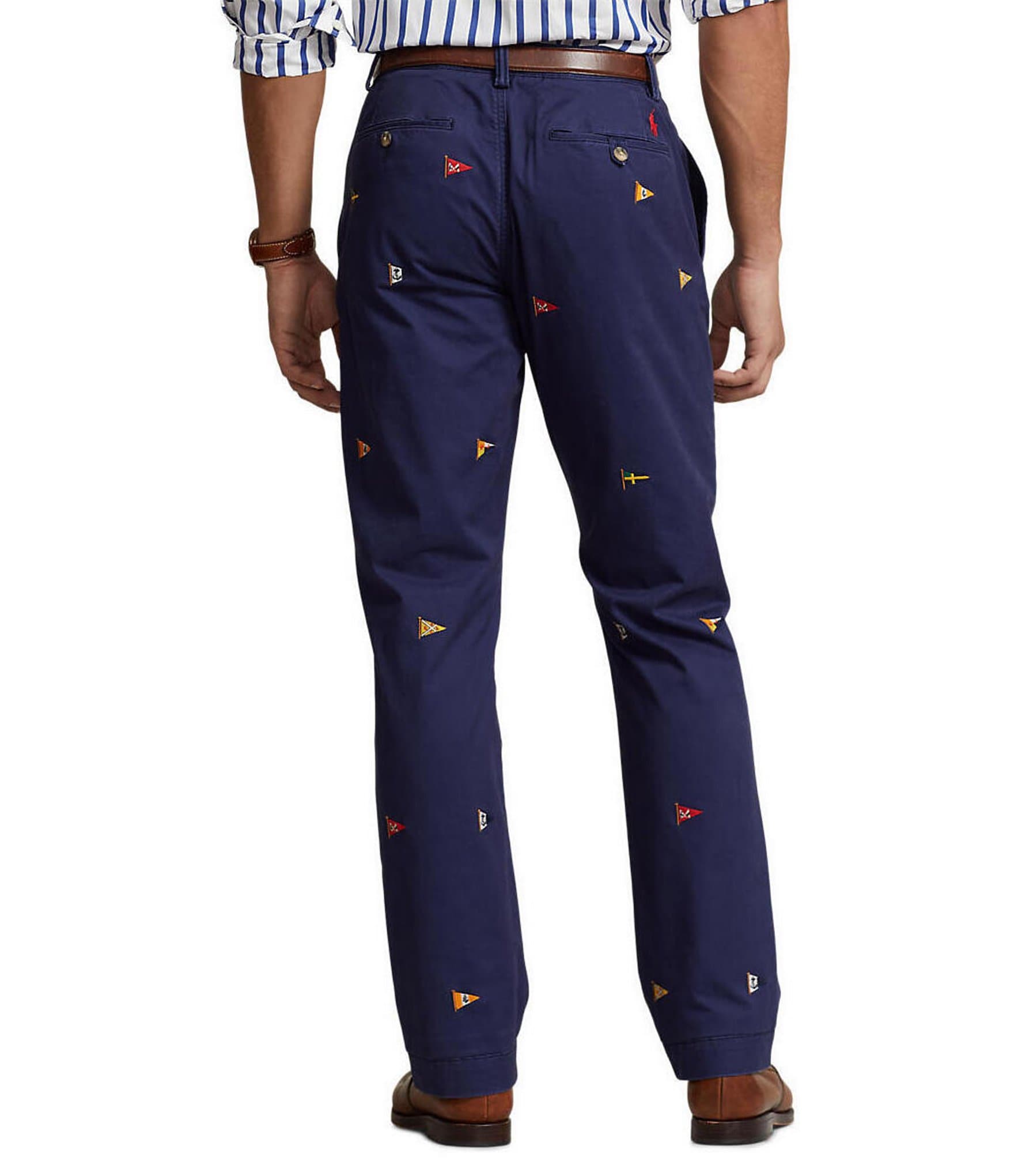 Polo Ralph Lauren Straight Fit Stretch Embroidered Pants