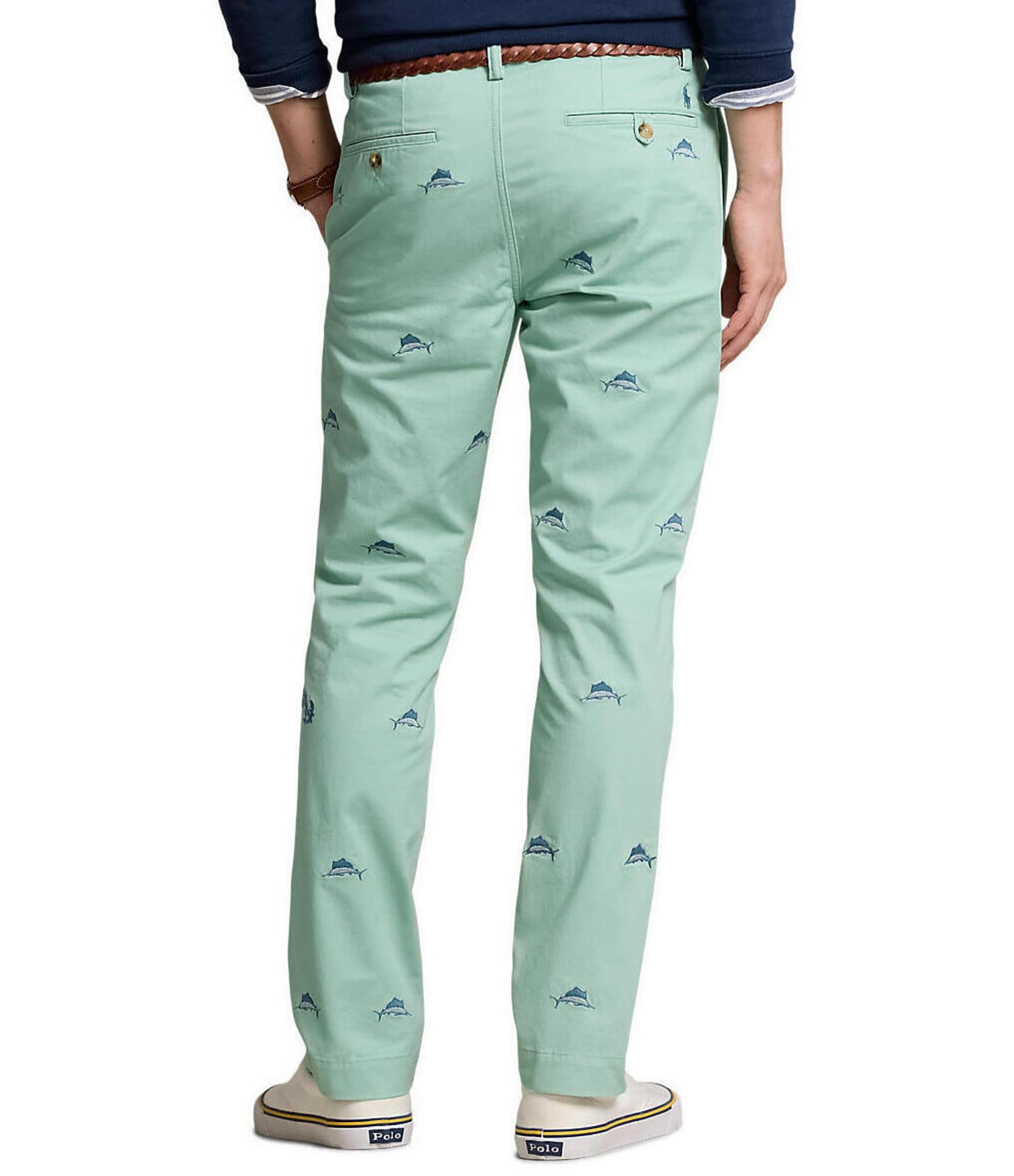 Polo Ralph Lauren Stretch Straight Fit Embroidered Chino Pants