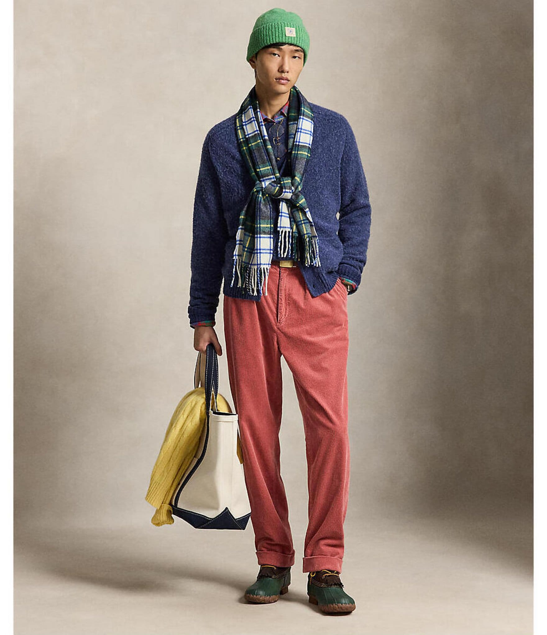 Polo Ralph Lauren Suede-Patch Wool-Cashmere Sweater