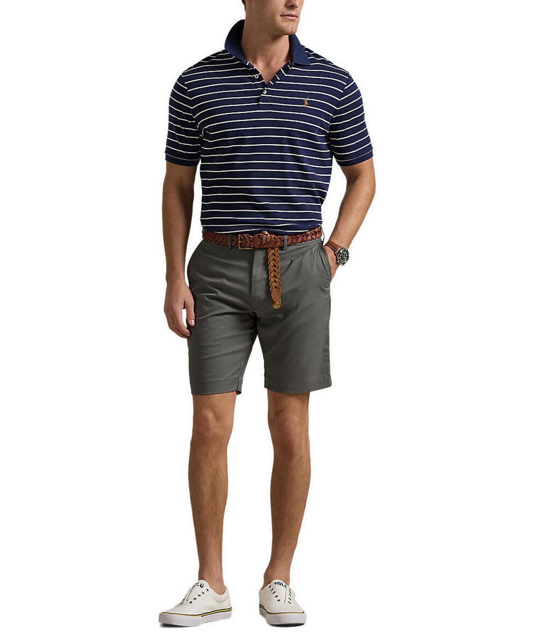 Polo Ralph Lauren Tailored Fit Performance Stretch 9#double; Inseam Twill Shorts