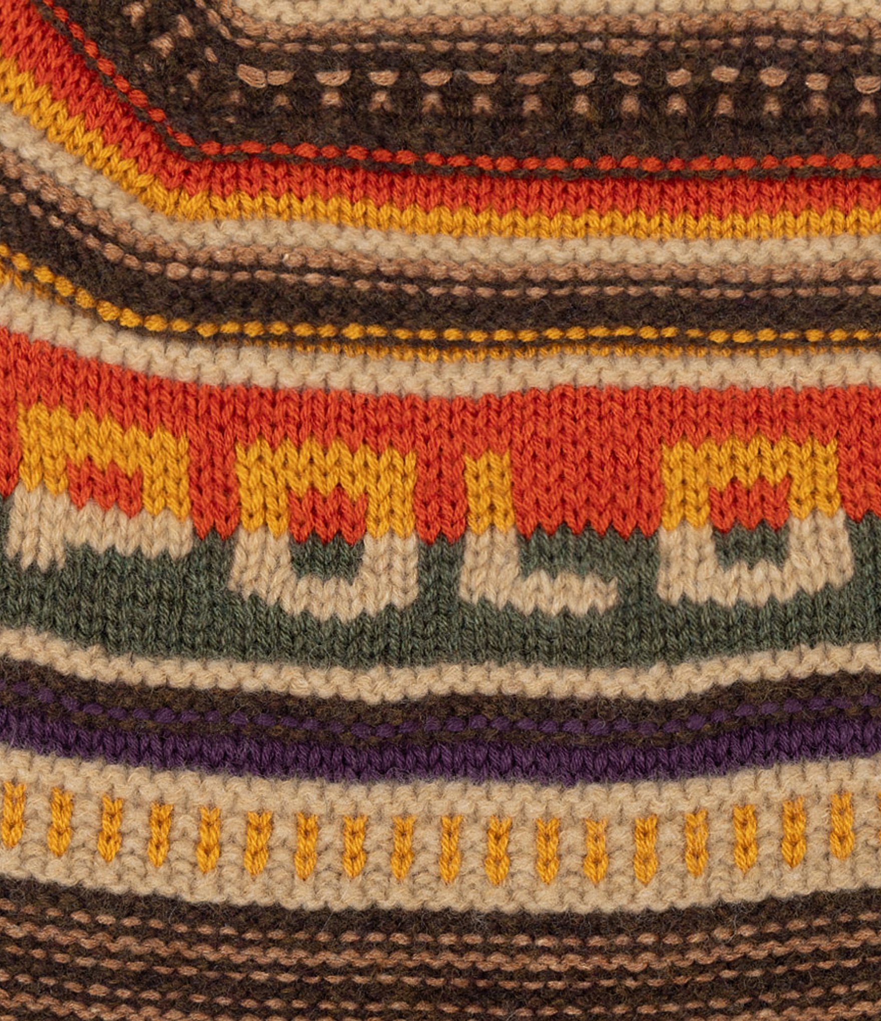 Polo Ralph Lauren Textural-Striped Wool-Rich Earflap Hat