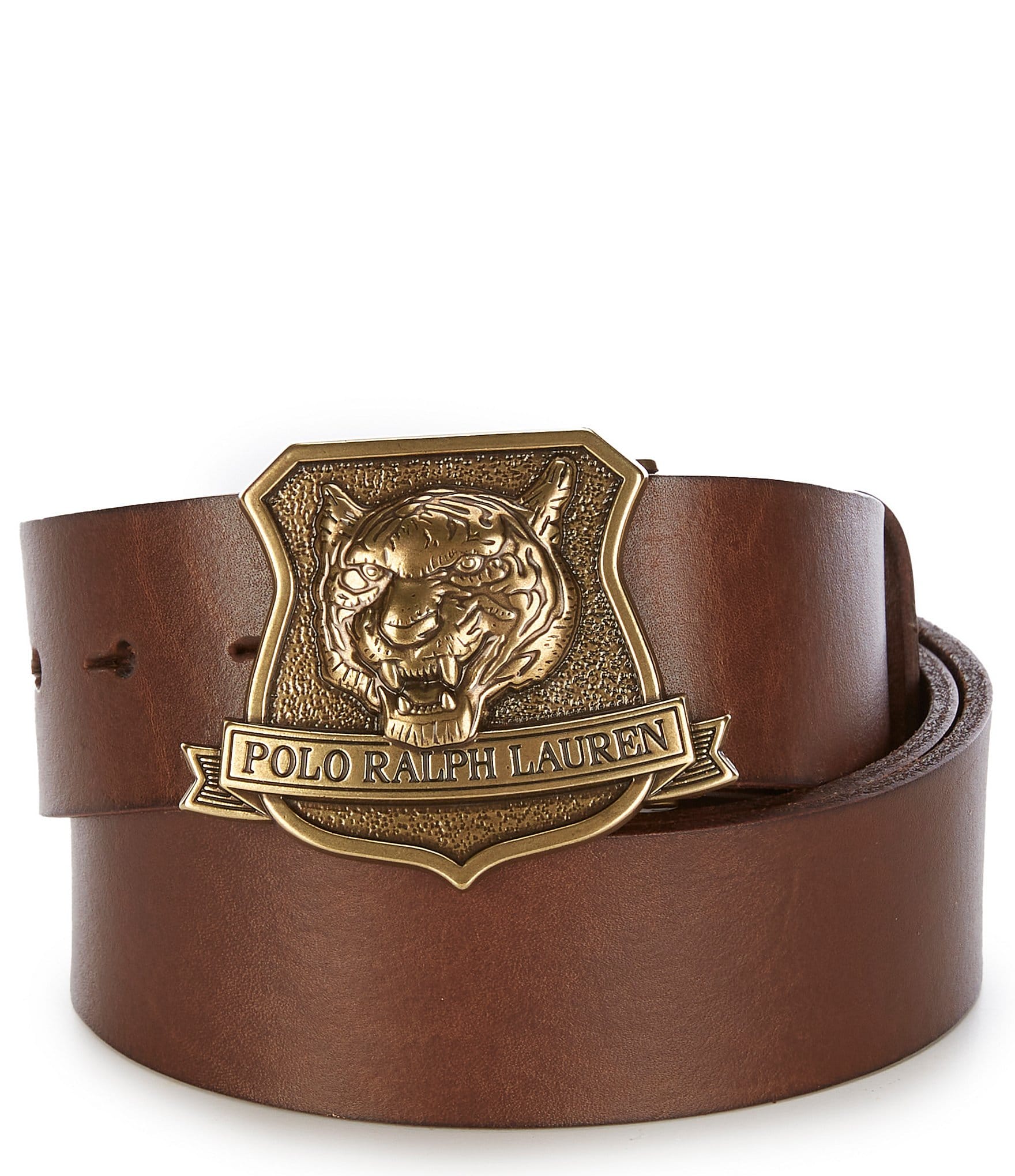 Polo Ralph Lauren Tiger-Buckle Leather Belt | Dillard's