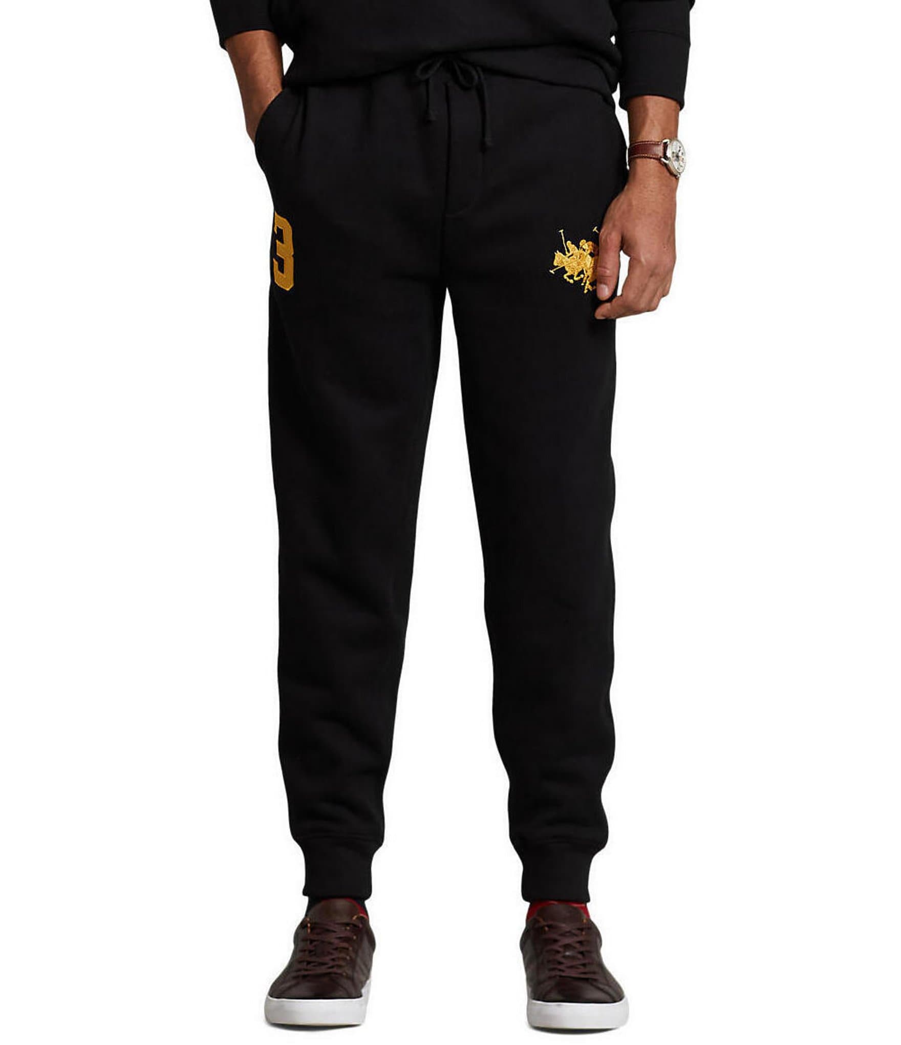RLX Ralph Lauren Men's Fleece Jogger Pants - Polo Black - Size XL