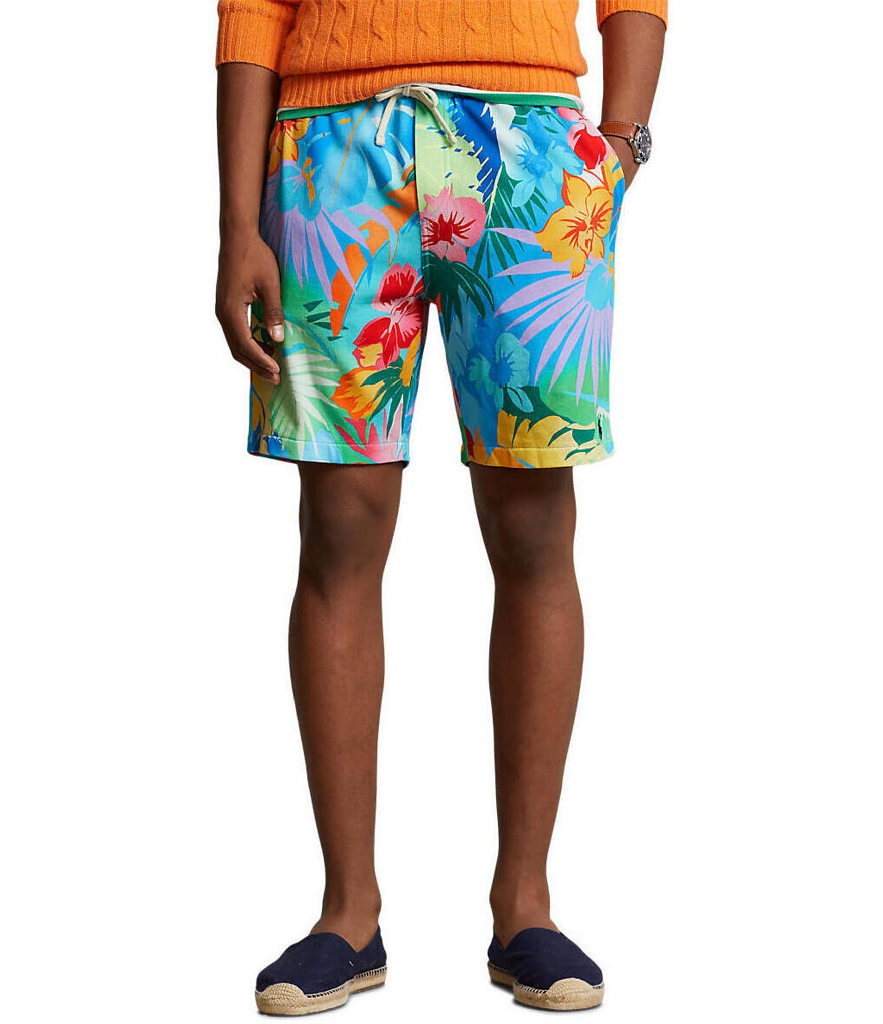 Voel me slecht klinker Immuniseren Polo Ralph Lauren Tropical Floral Print 8" Inseam Terry Shorts | Dillard's