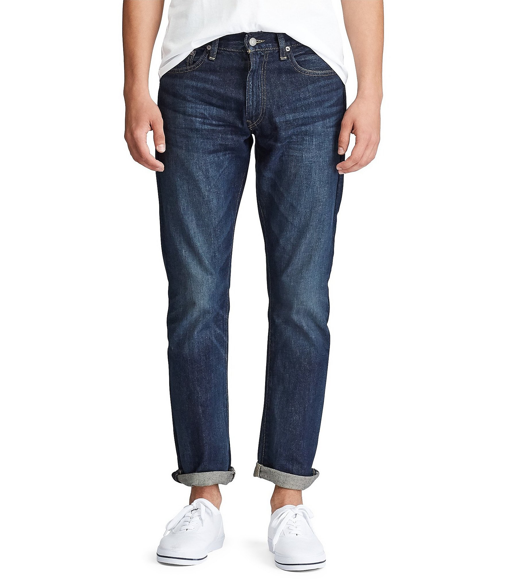 Polo Ralph Lauren Varick Slim-Straight Morris Dark Denim Jeans | Dillard's