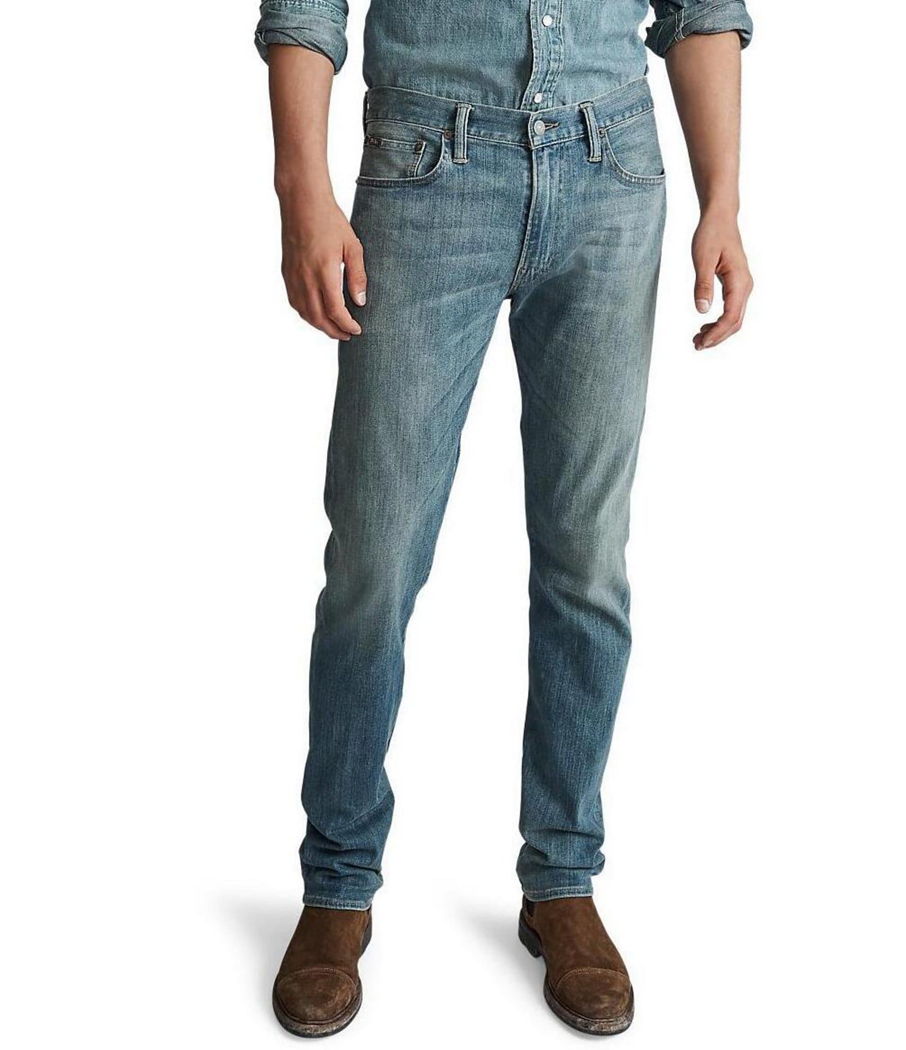 Ralph Lauren Garçon Vêtements Pantalons & Jeans Jeans Coupe droite Jean droit vieilli Hampton 