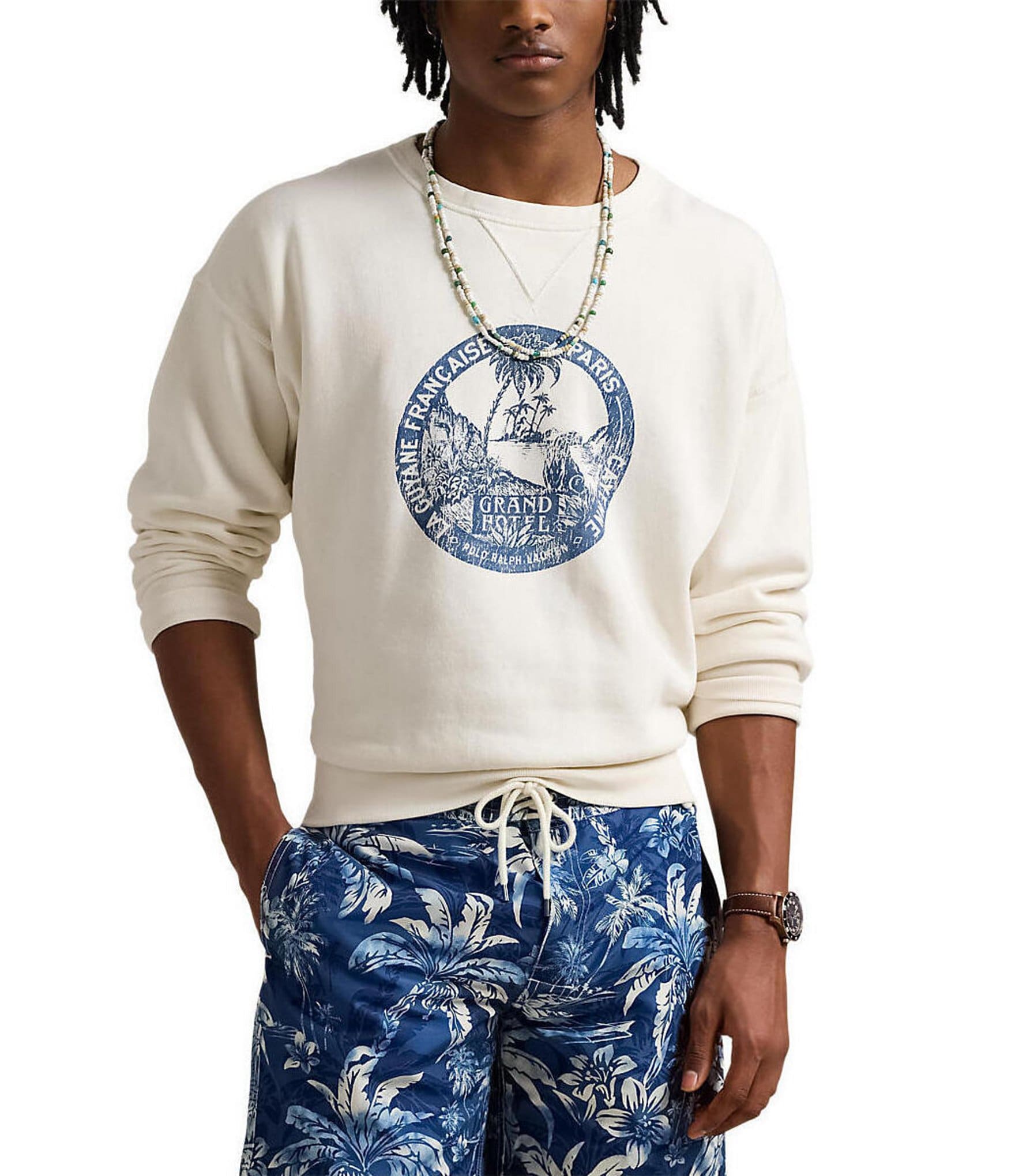 【POLO RALPH LAUREN】Fleece Collar Sweatshirt ★ Vintage Fit Polo Ralph Lauren The RL Fleece Logo Collared Sweatshirt
