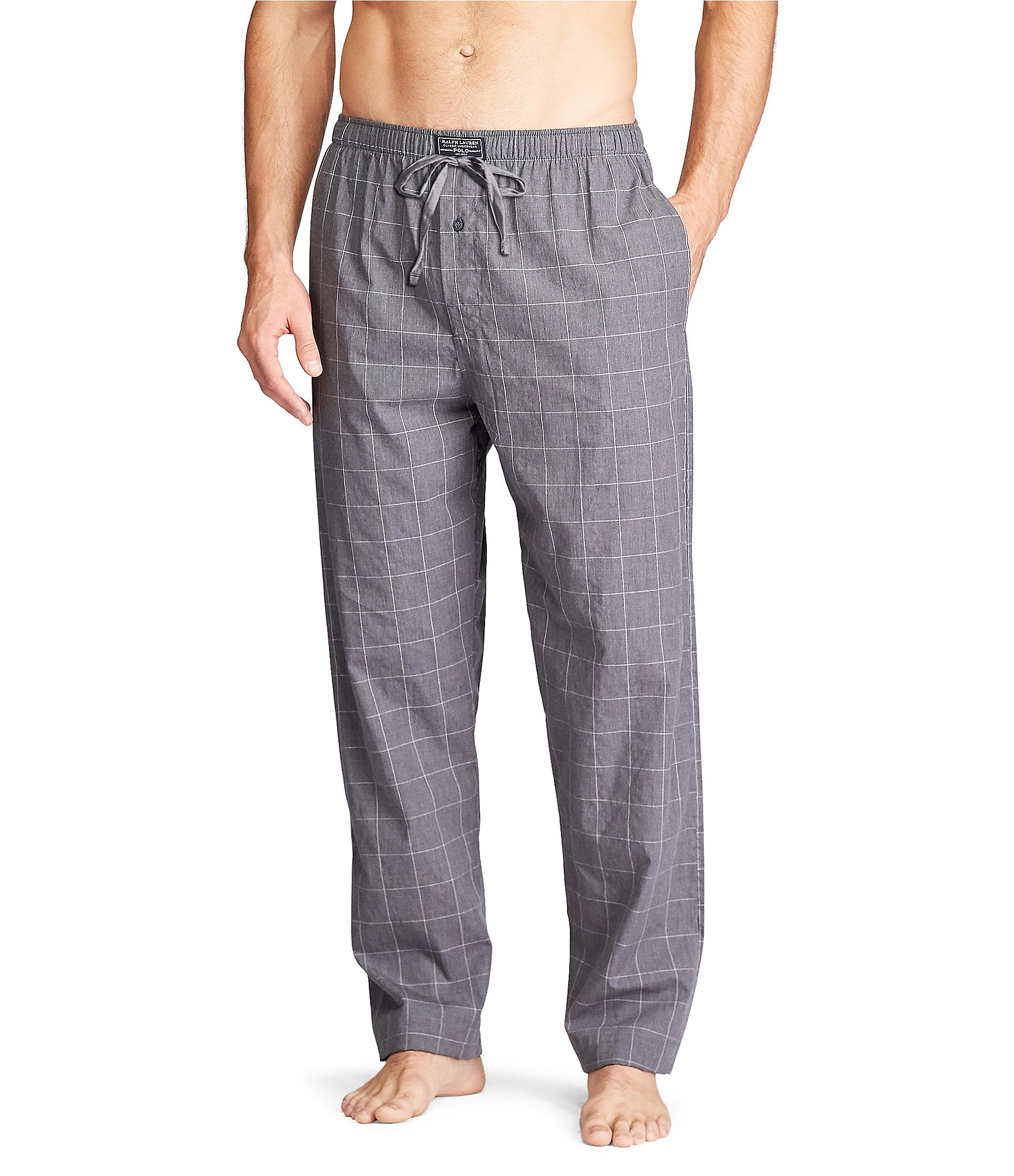 POLO RALPH LAUREN Woven Polo Player Lounge Pants S, Black/Red Pony