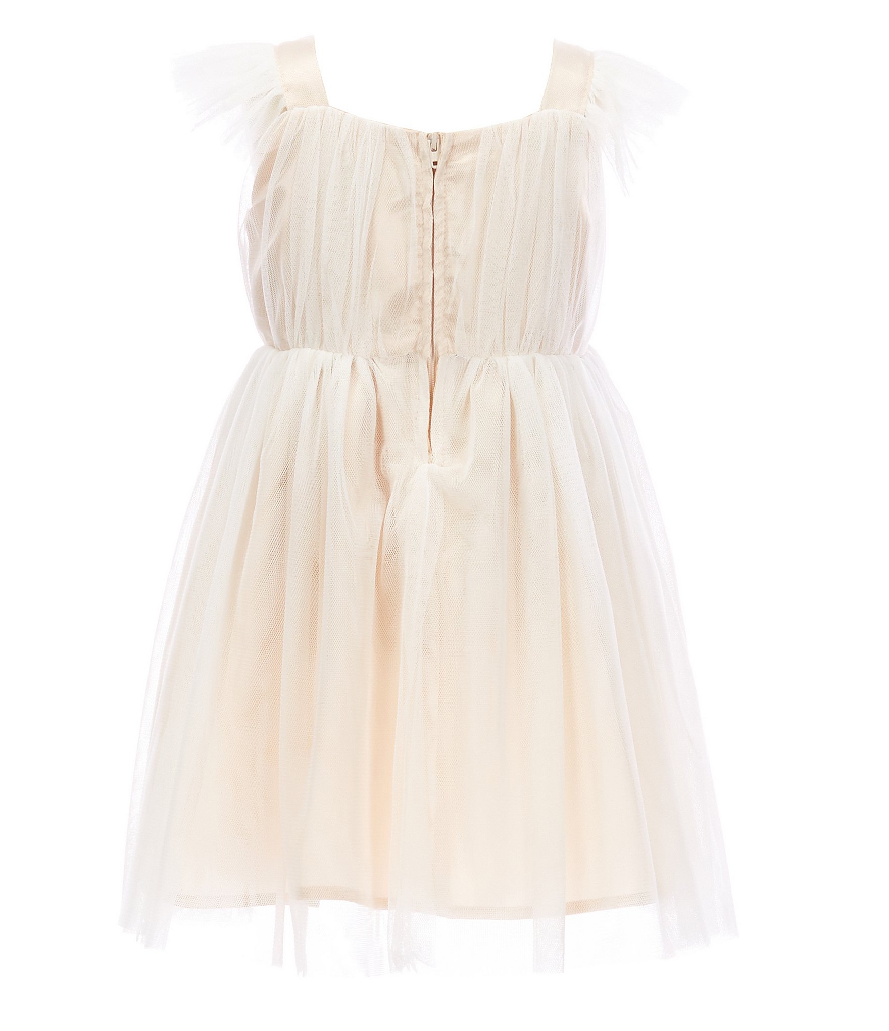 Popatu Little Girls 2-8 Tulle Flutter Sleeve Dress