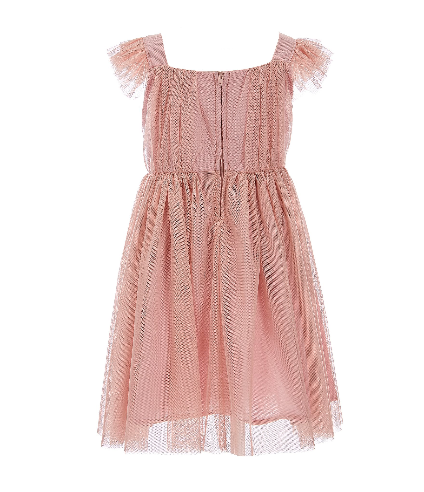 Popatu Little Girls 2-8 Tulle Flutter Sleeve Dress