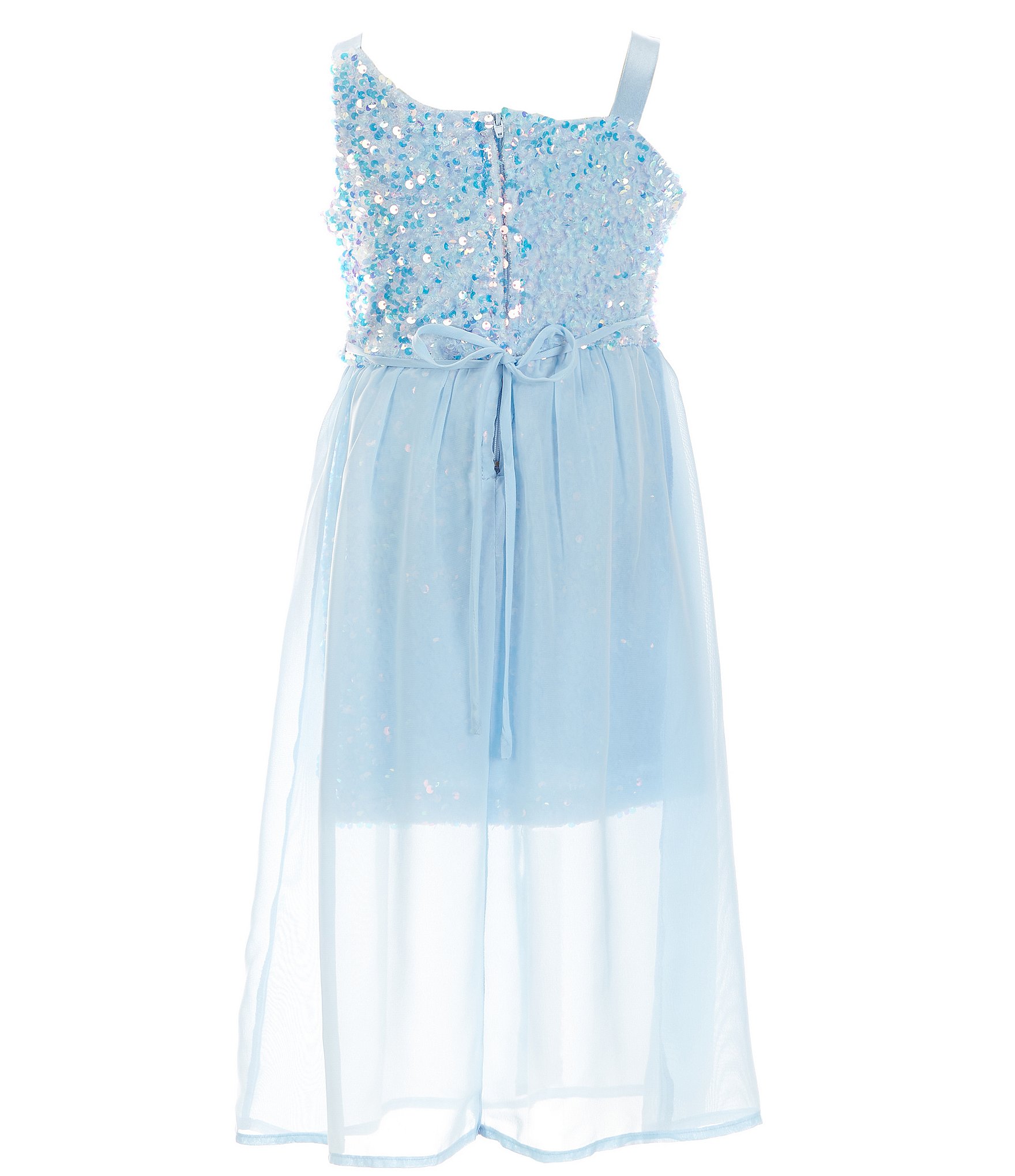 Poppies and Roses Little Girls 4-6X Sequin Overlay Walkthrough Gown