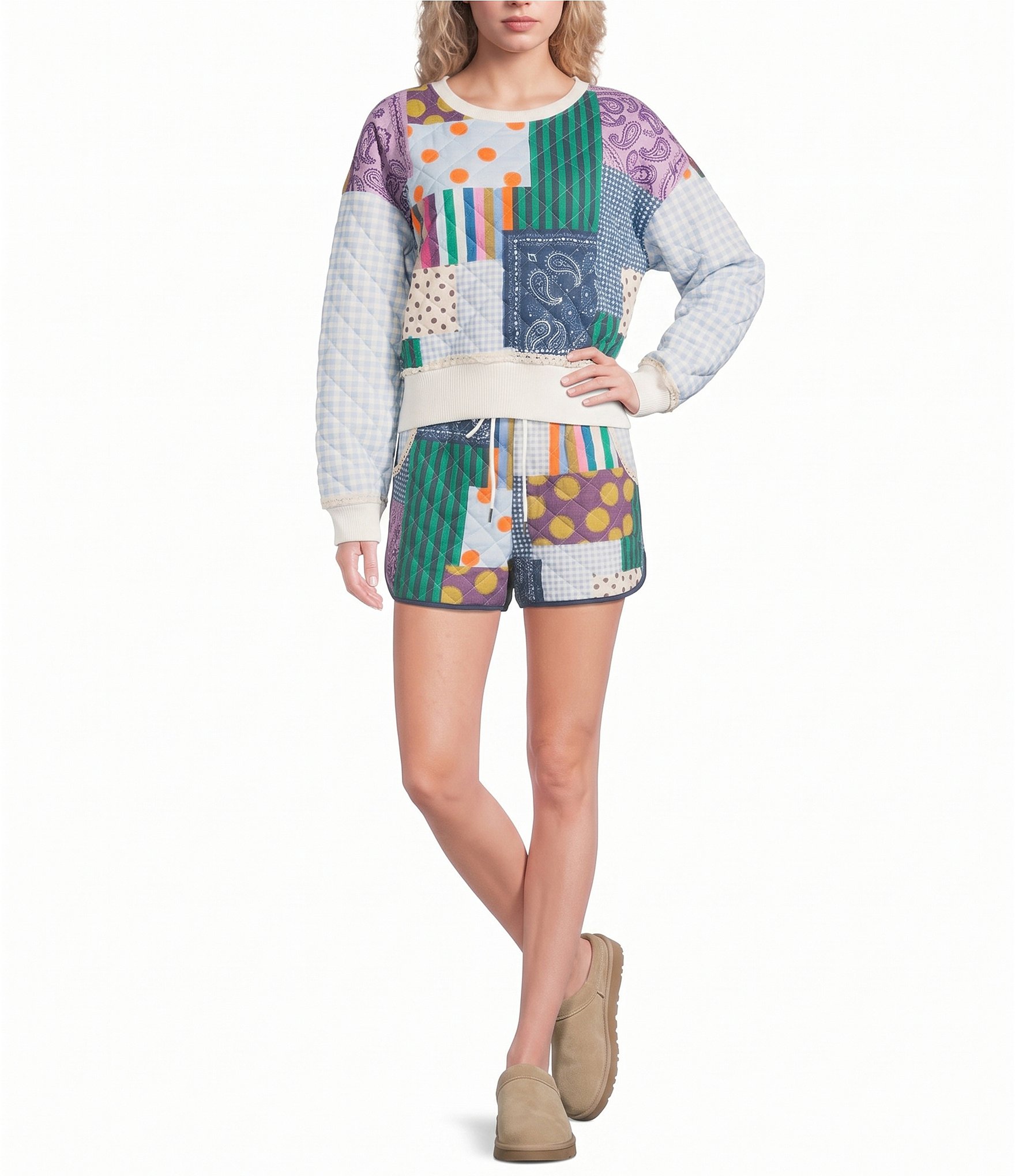 Poppy & Pine Jewel Patchwork Shorts