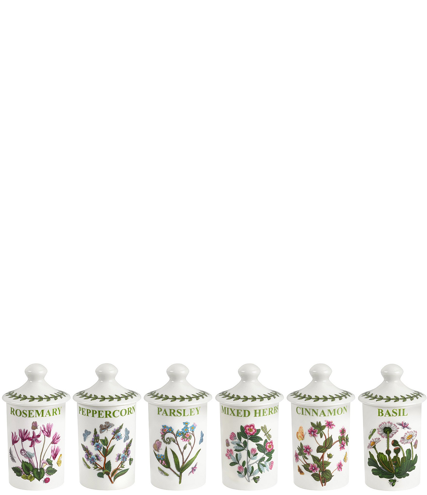 Botanic Garden Set of 6 Spice Jars (Assorted Motifs)